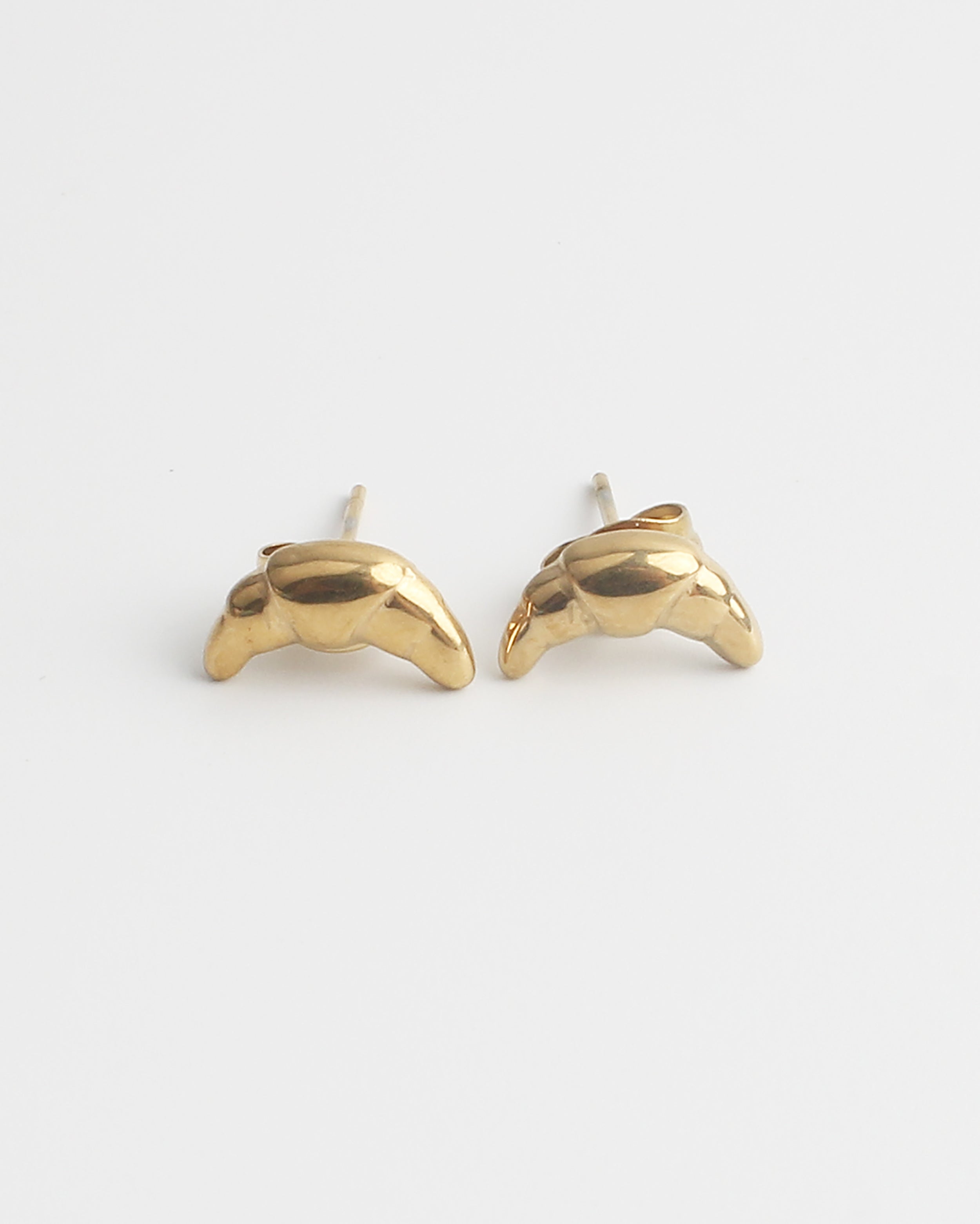 Little Croissant - Pendientes - Studs - Acero inoxidable