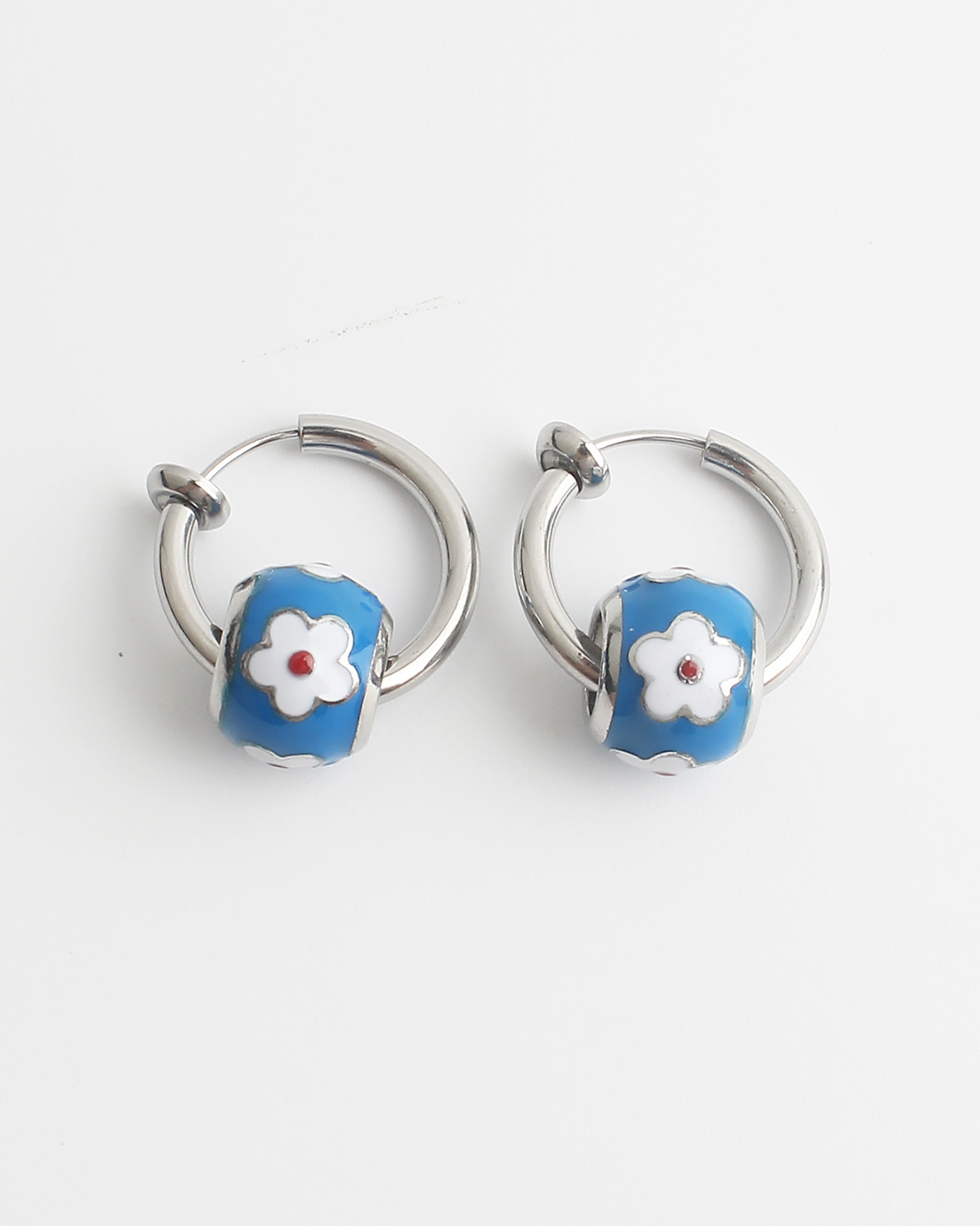 Little Flower - Pendientes - Clip - Acero inoxidable