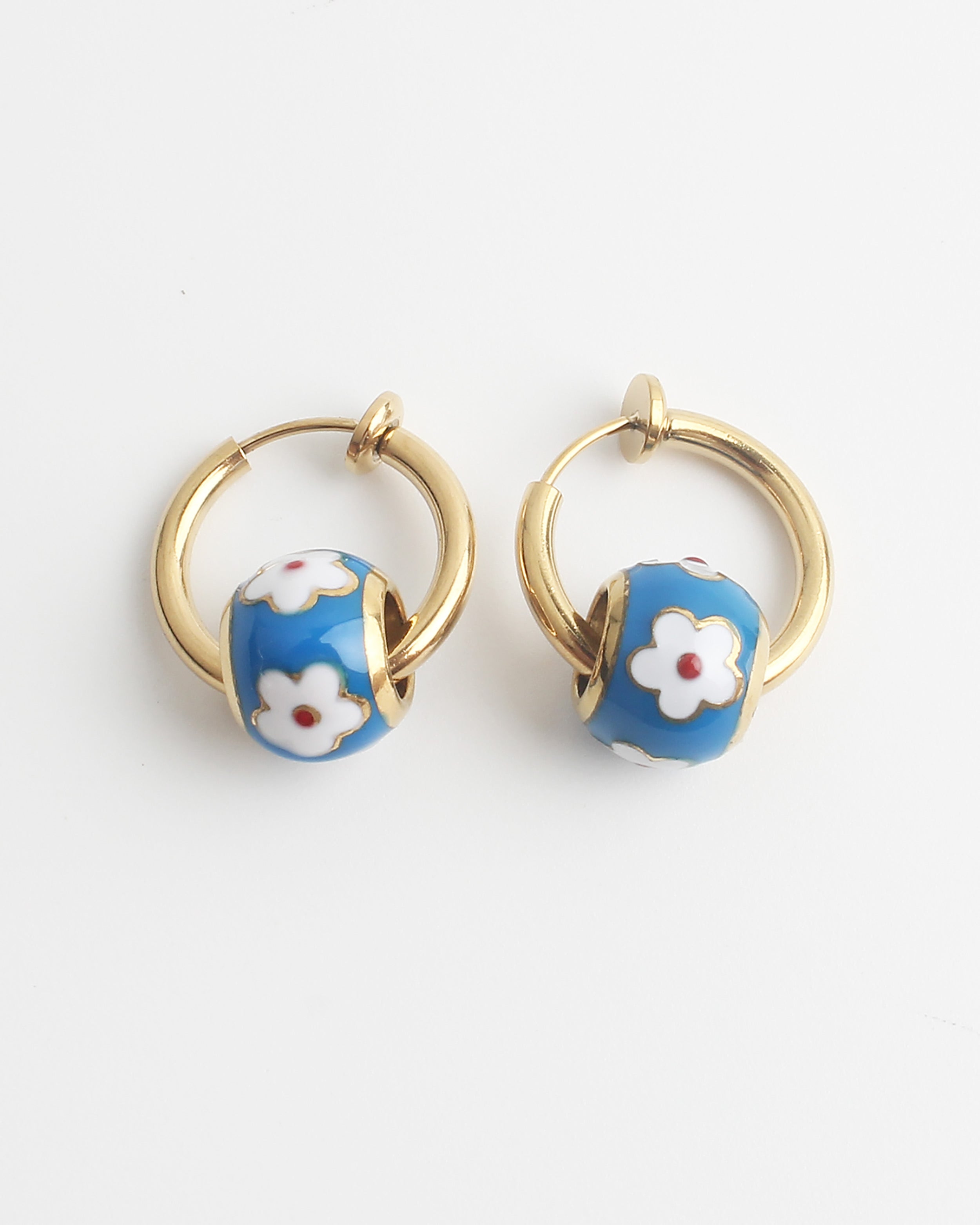 Little Flower - Pendientes - Clip - Acero inoxidable