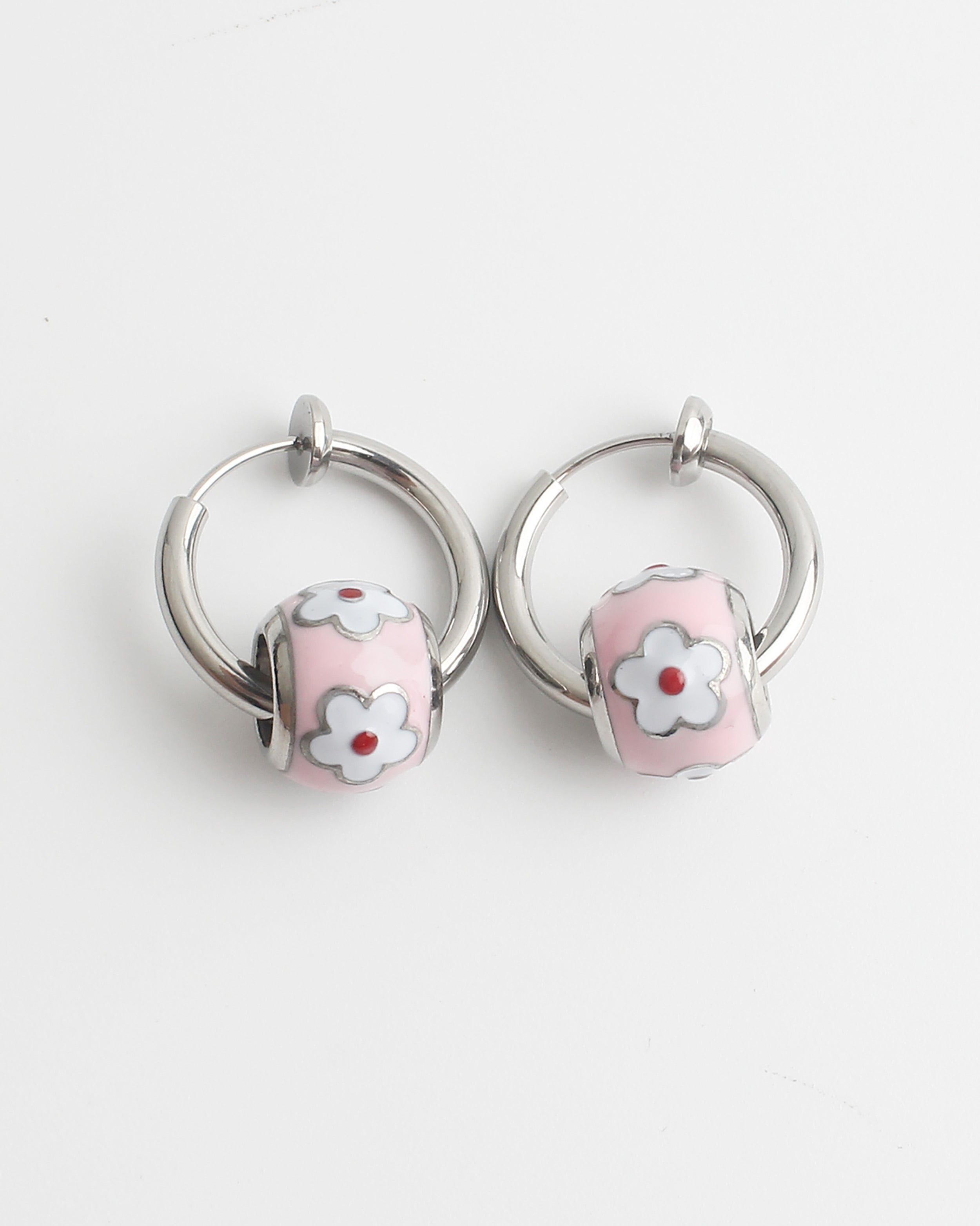 Little Flower - Pendientes - Clip - Acero inoxidable