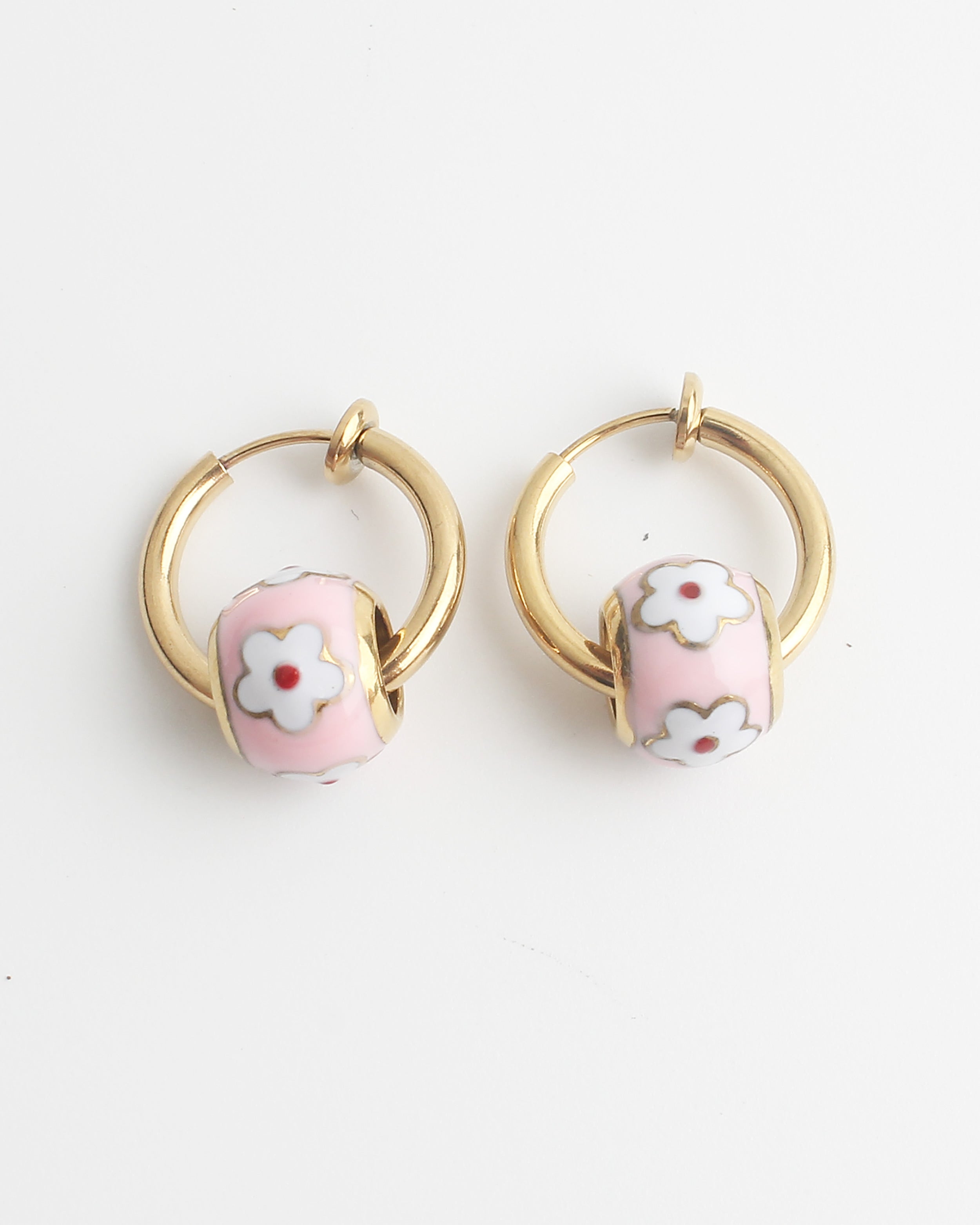 Little Flower - Pendientes - Clip - Acero inoxidable