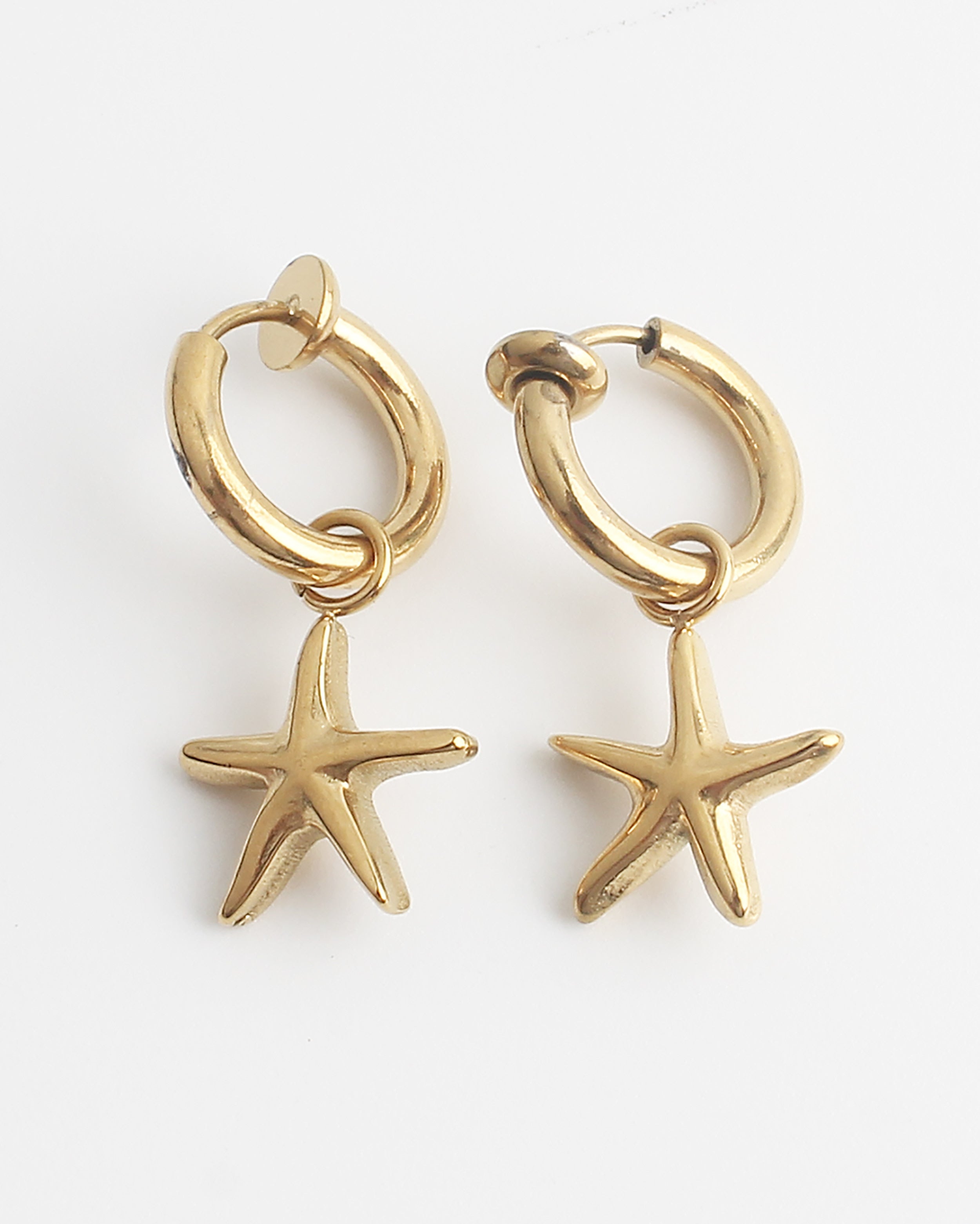 Ocean Star - Pendientes - Clip - Acero inoxidable
