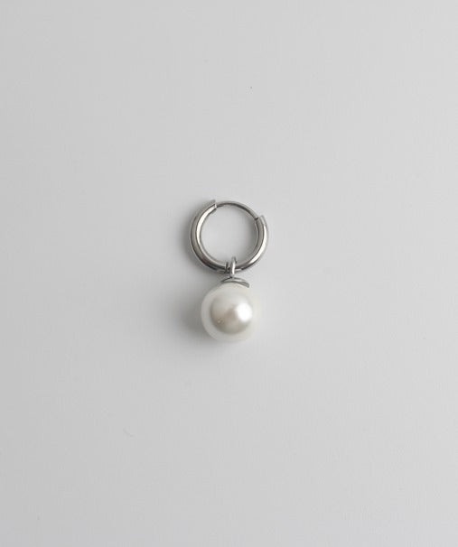 Big Pearl - Pendiente - Acero inoxidable