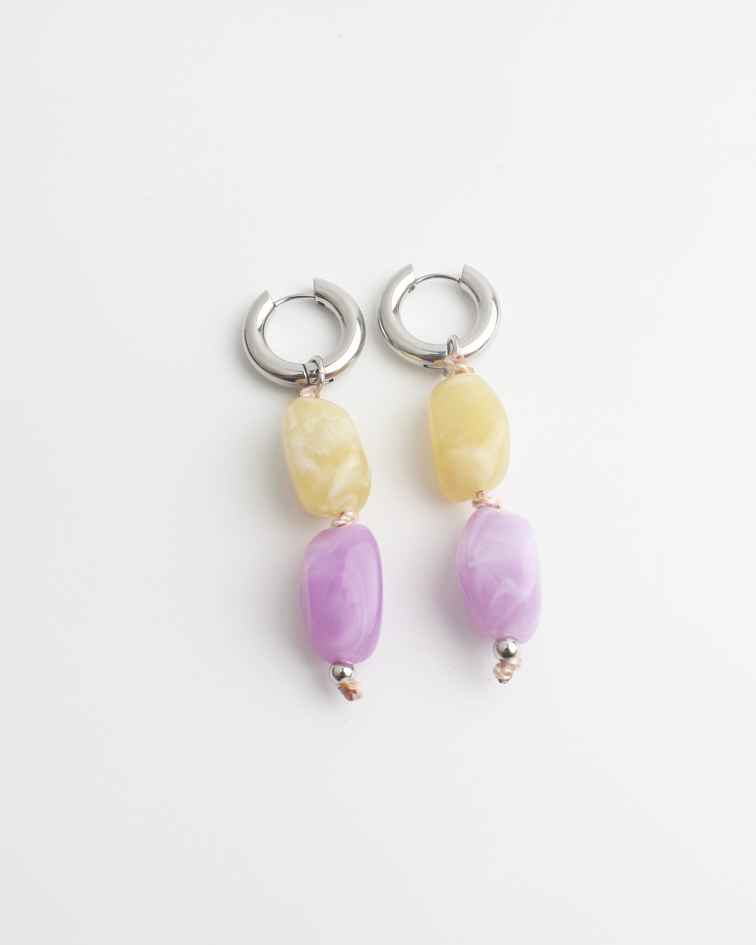 Nayara -Pendientes - Piedra natural - Acero inoxidable