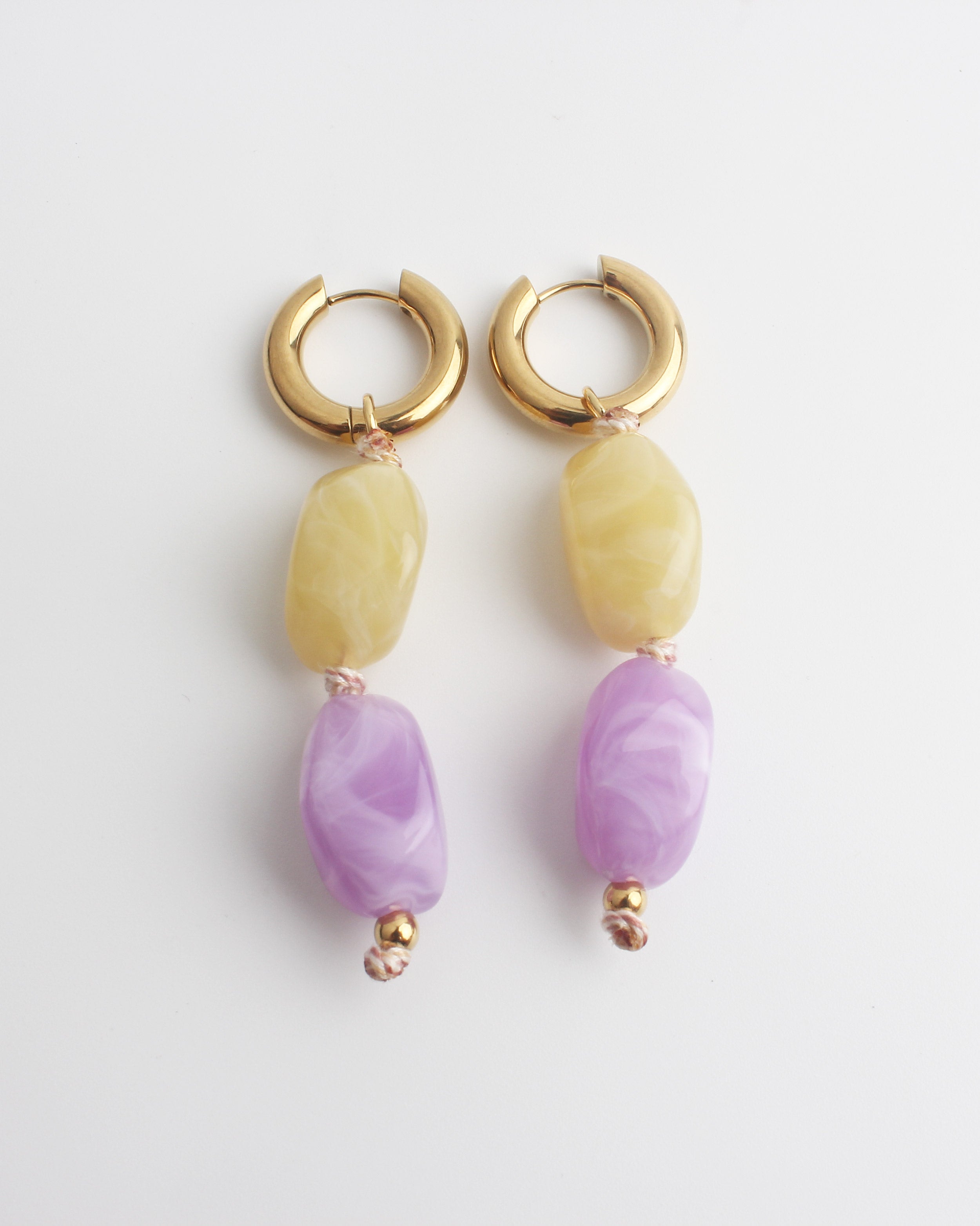 Nayara -Pendientes - Piedra natural - Acero inoxidable