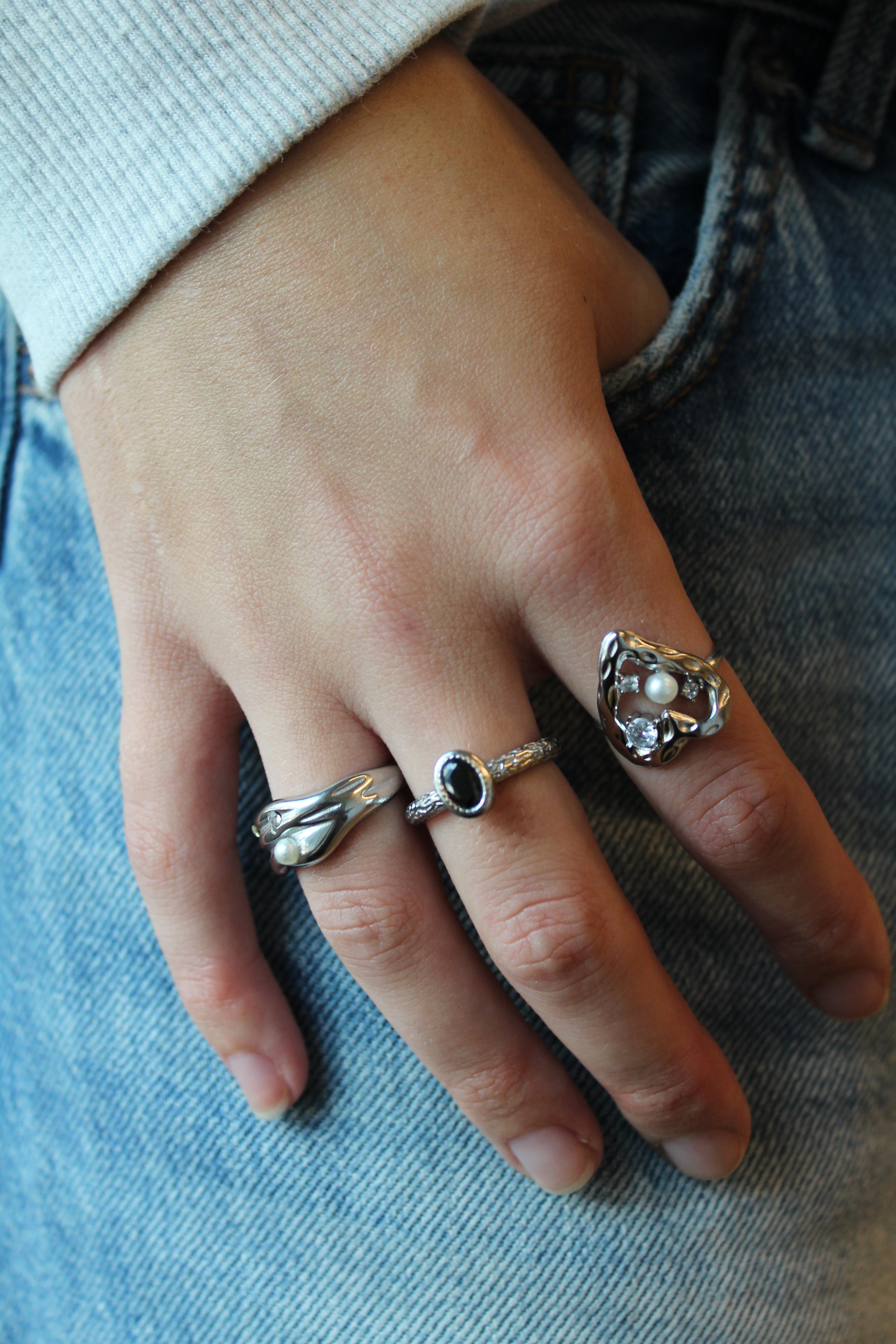 Theodora - Anillo - Acero inoxidable - Ajustable