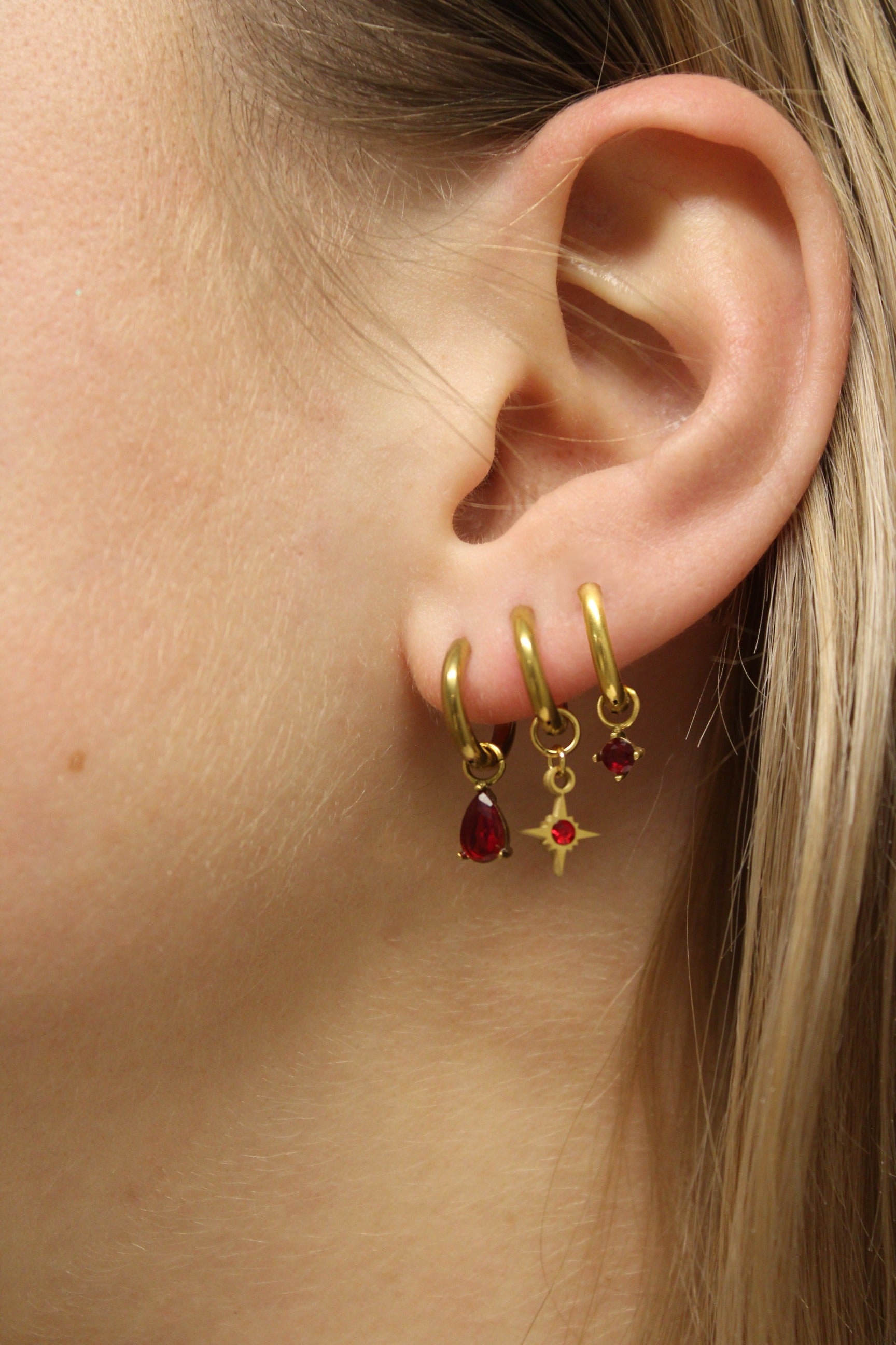 Birthstonebox - Earrings – Set – Stainless Steel