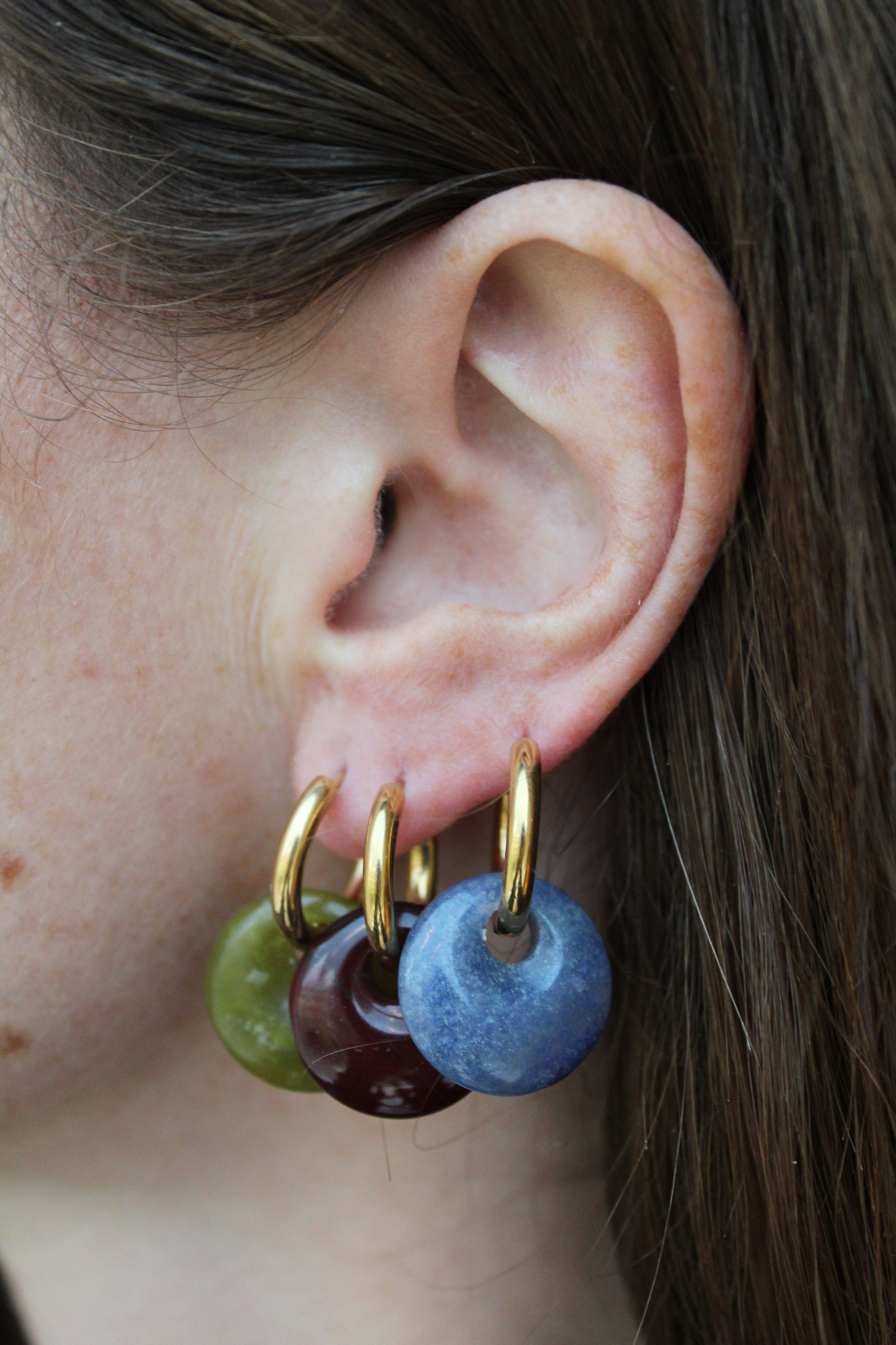 Isadora - Pendientes - Piedra natural- Acero inoxidable