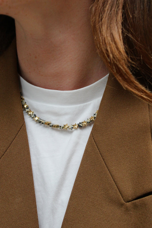 Stargazing - Collar - Piedra natural - Acero inoxidable