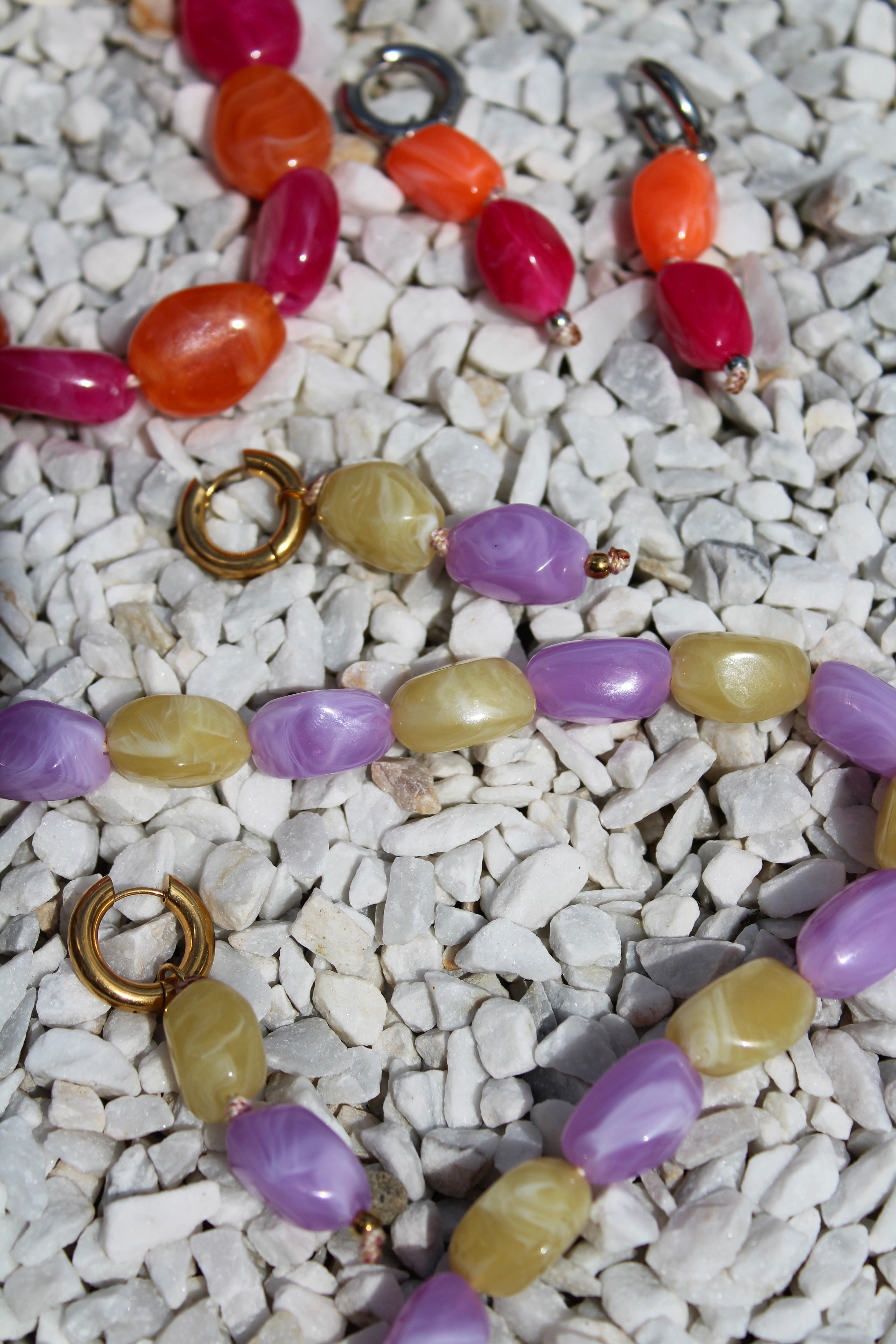 Ainoa -Pendientes - Piedra natural - Acero inoxidable