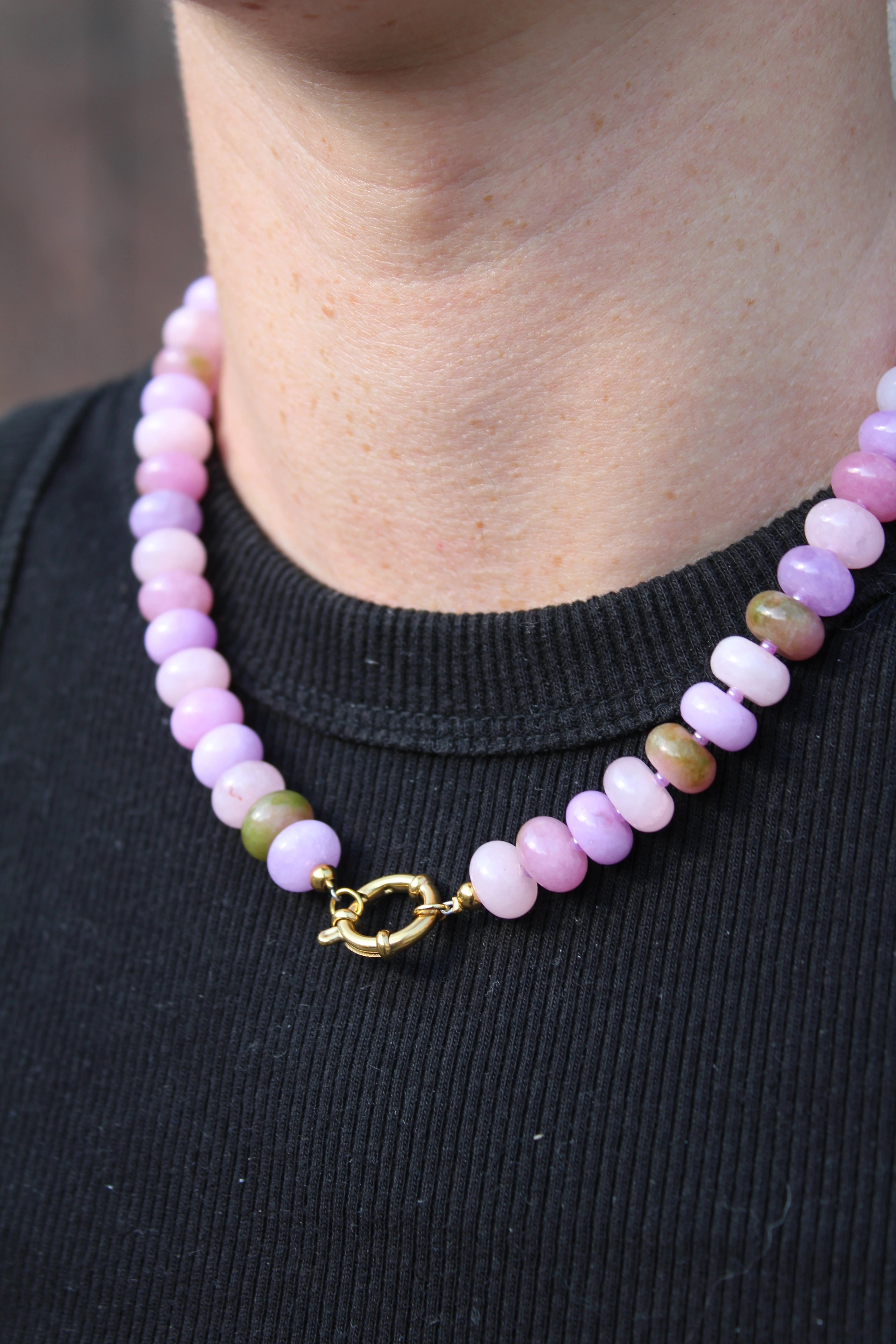 Clarisa - Collar - Piedra natural - Acero inoxidable