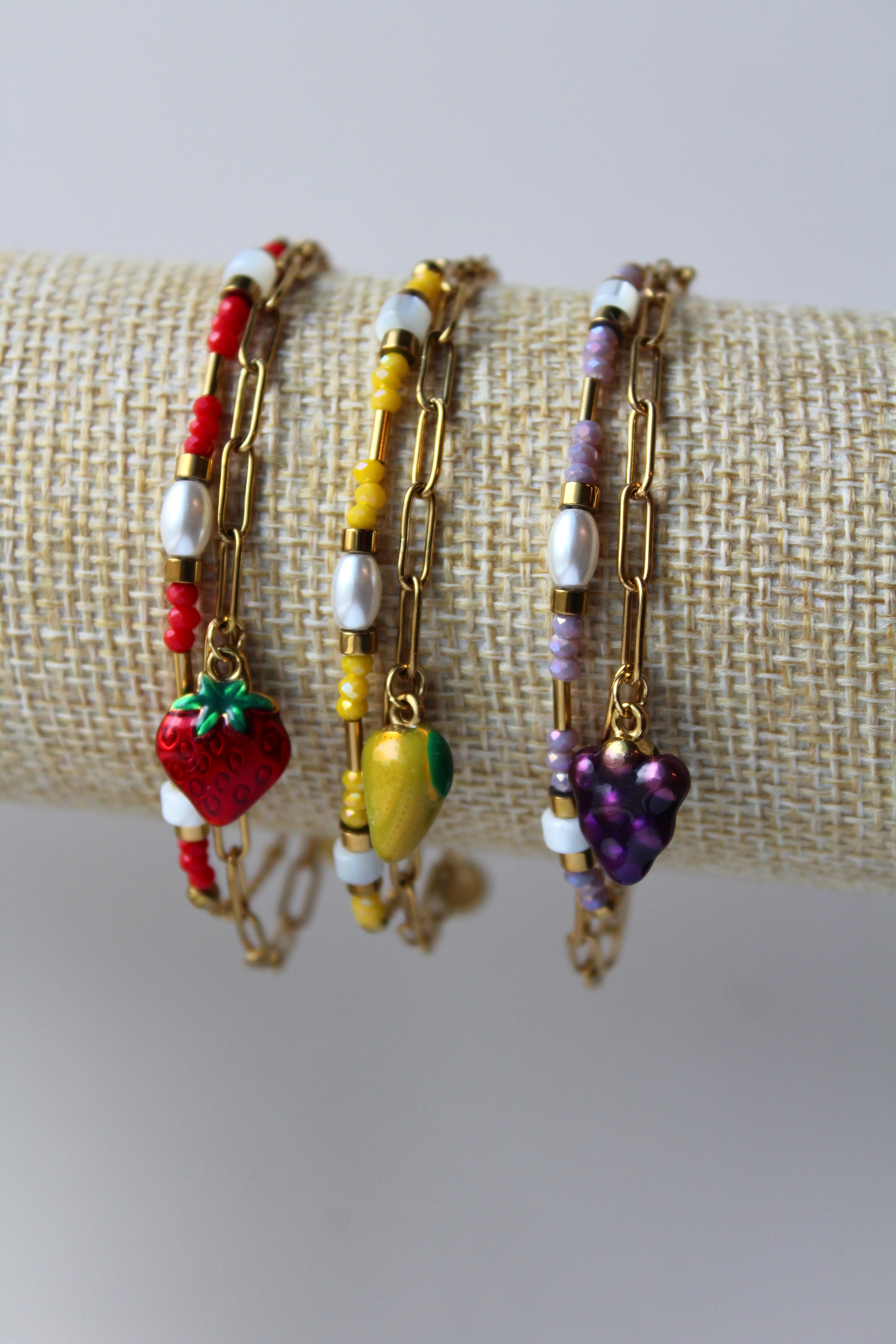 Fruity Strawberry - Pulsera - Acero inoxidable