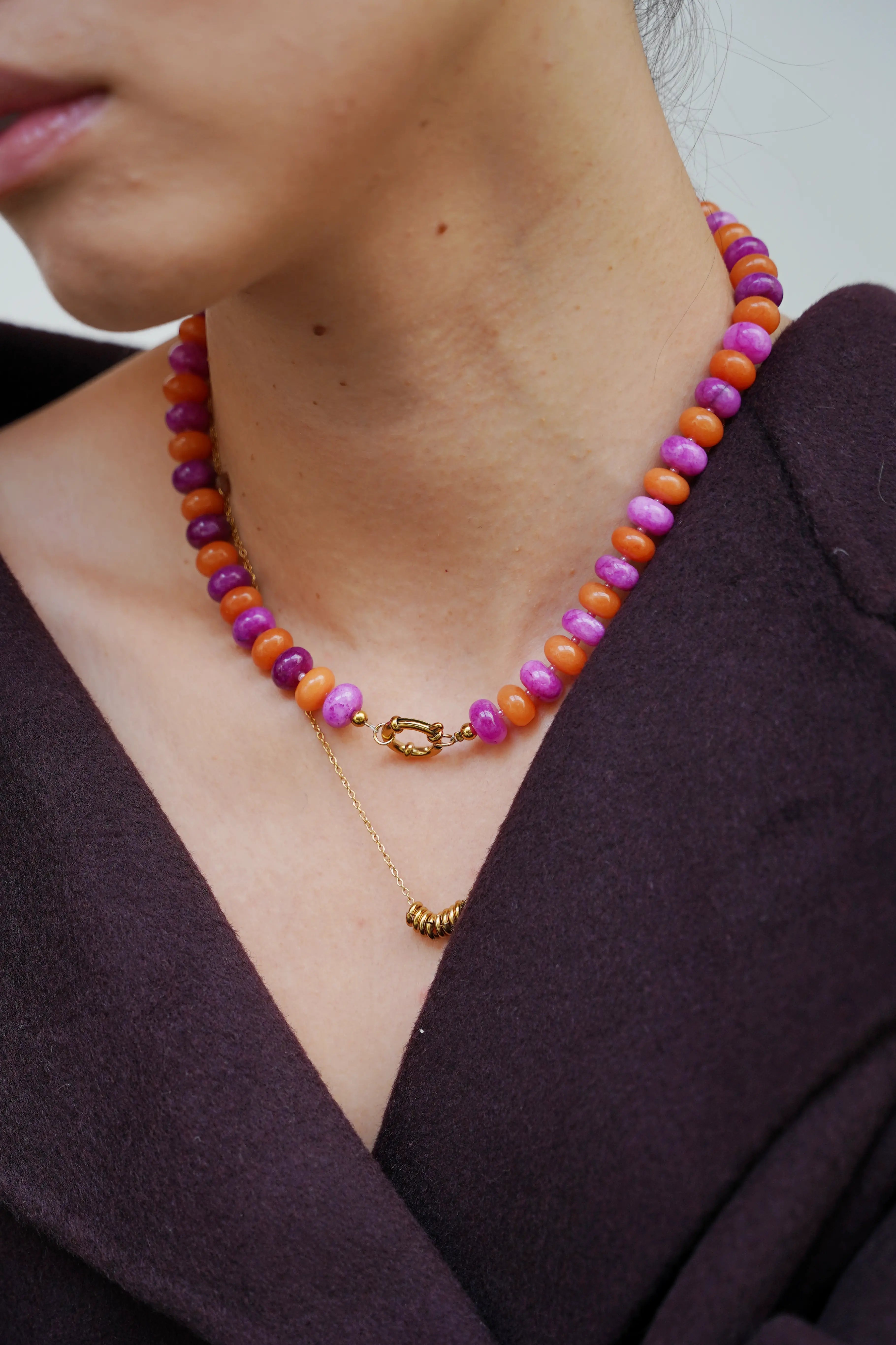 Clarisa - Collar - Piedra natural - Acero inoxidable