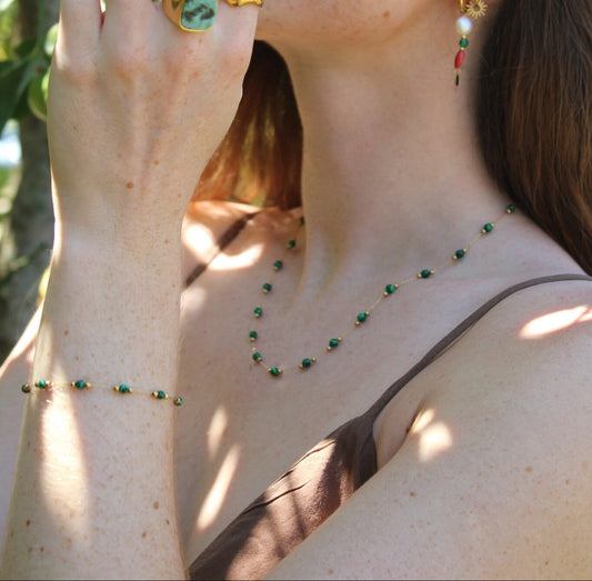 Sophia - Pulsera - Piedra natural - Acero inoxidable