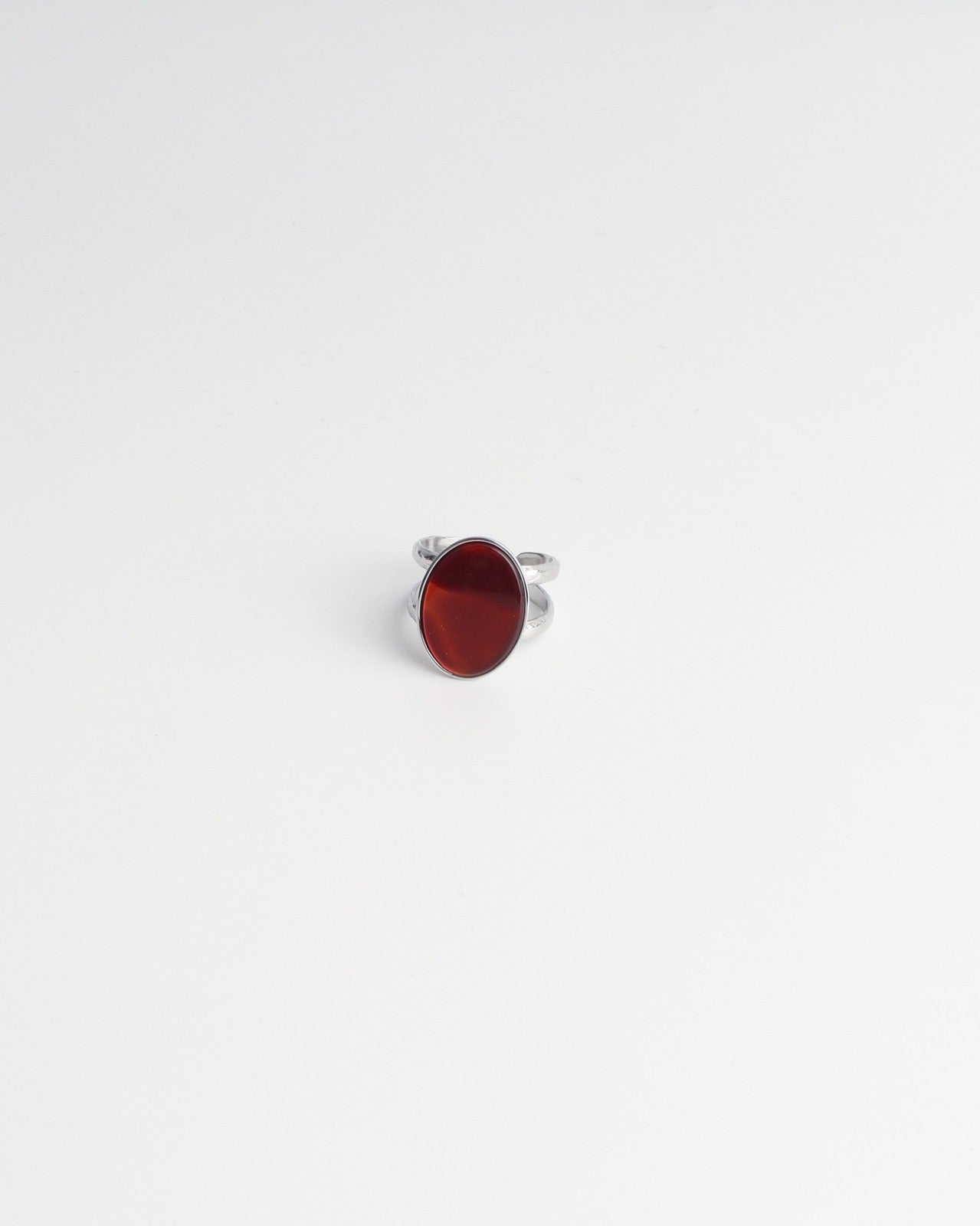 Layla - Ring - Stainless Steel - Adjustable - Natural Stone