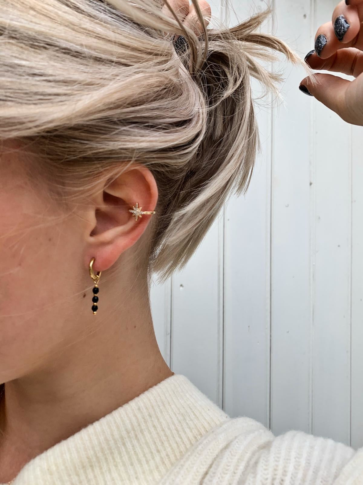 Mon Cheri - Earrings - Natural Stone - Stainless Steel