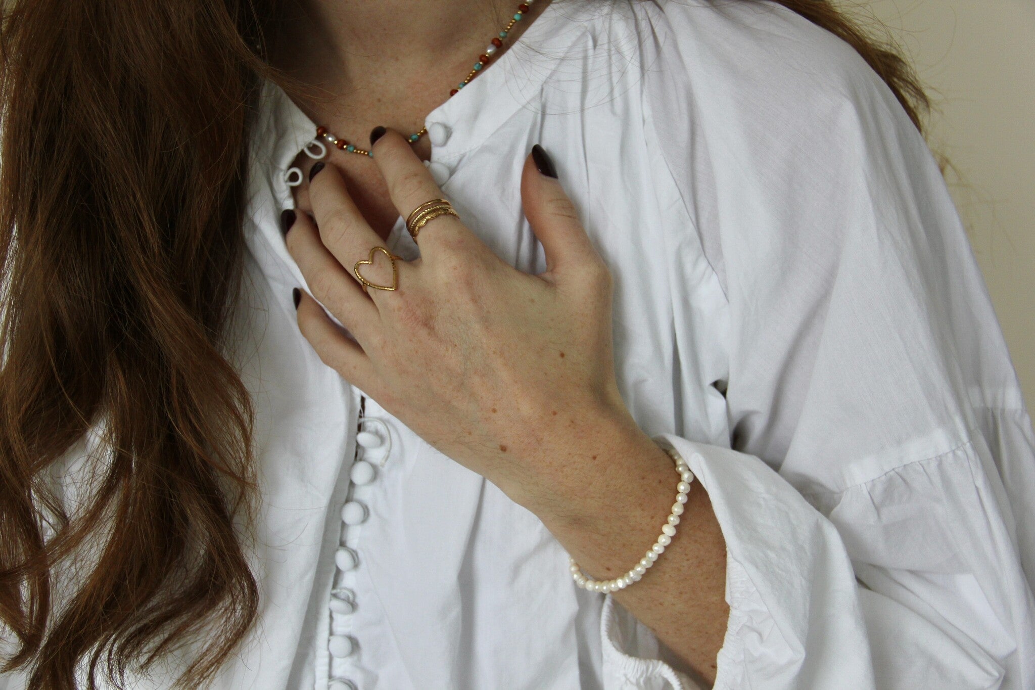 100% Real Fresh Water Pearl - Pulsera - Acero inoxidable