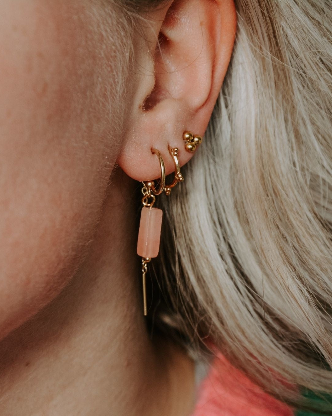 Yaya - Earrings - Natural Stone - Stainless Steel