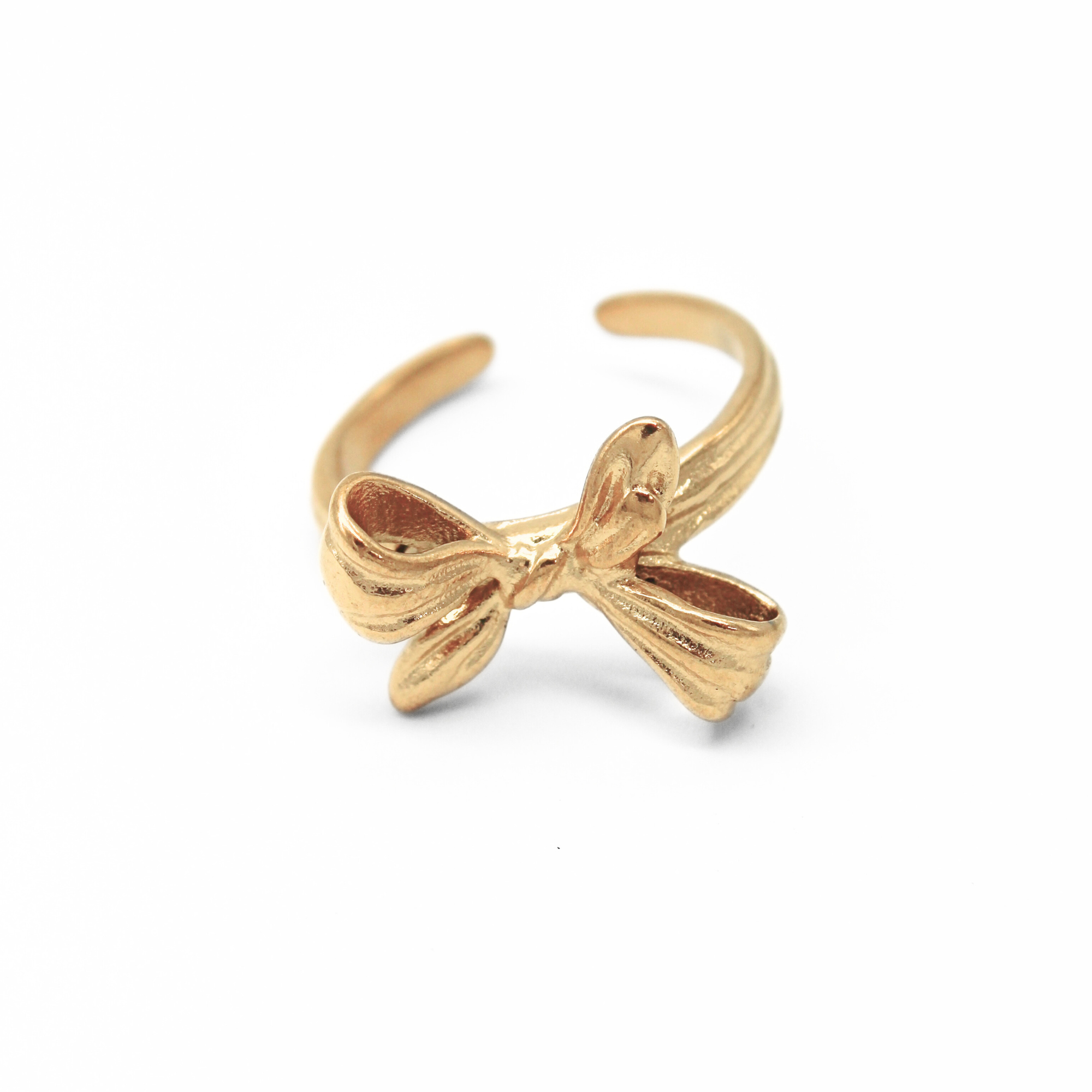 Bow Tie - Ring - Stainless Steel - Adjustable
