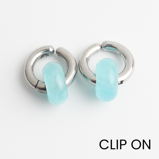 Jutta - Earrings - Clip On - Stainless Steel