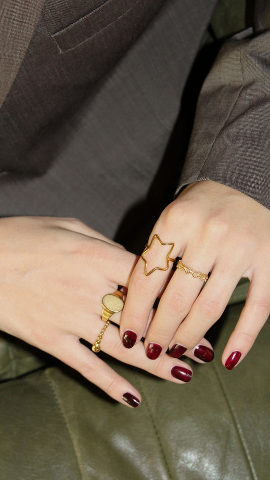 Estrella - Anillo - Acero inoxidable