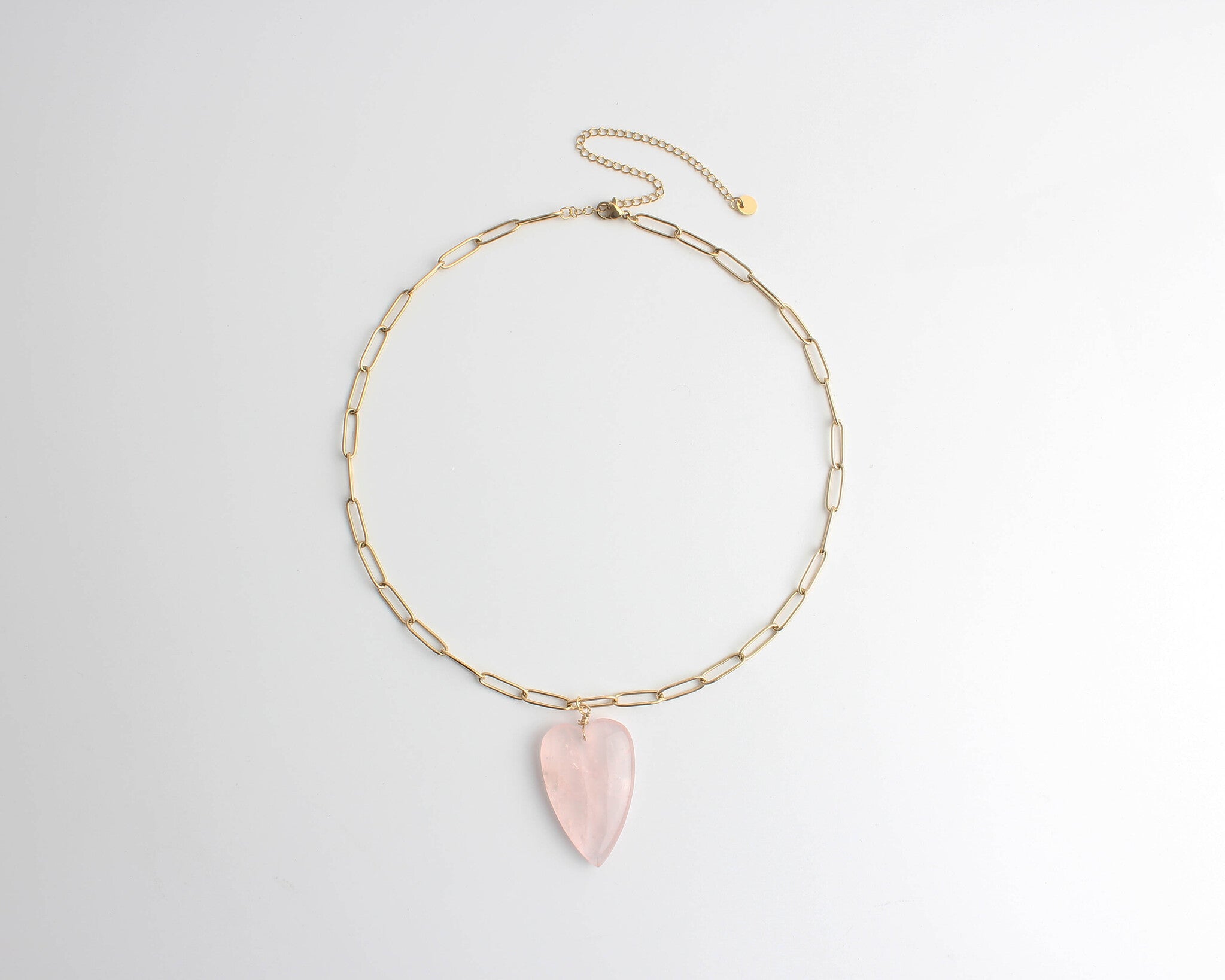 Corazón de Piedra Natural - Collar - Piedra Natural - Acero Inoxidable