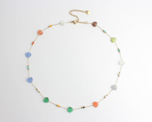 Liora - Necklace - Natural Stone - Stainless Steel