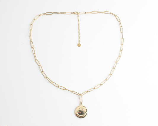 Happy - Necklace - Stainless Steel