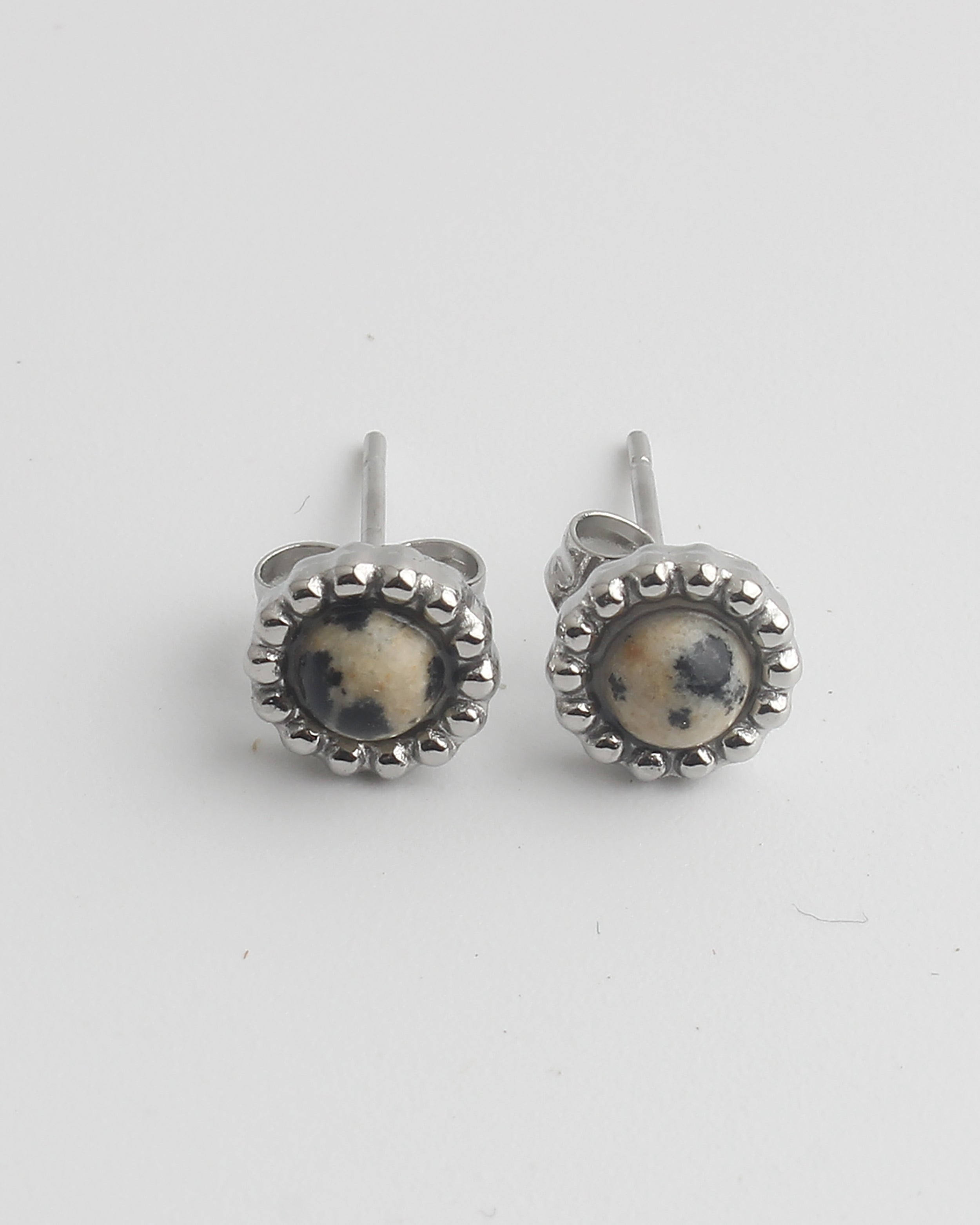 Tara - Stud - Piedra natural - Pendientes - Acero inoxidable