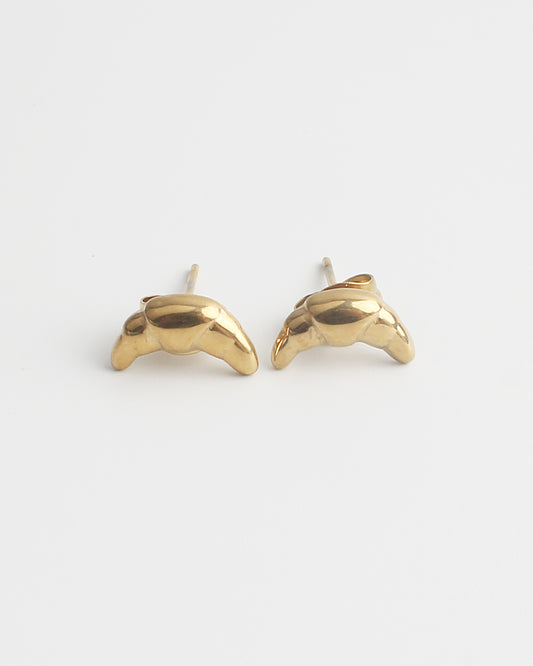 Little Croissant - Pendientes - Studs - Acero inoxidable