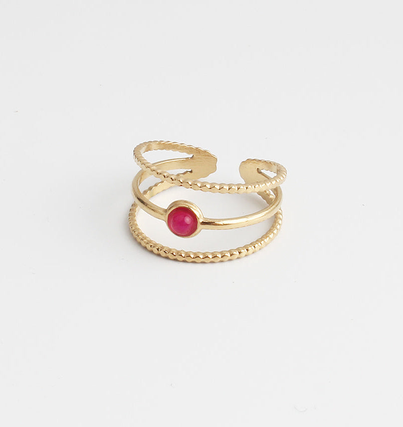 Aarya - Anillo - Acero inoxidable - Ajustable