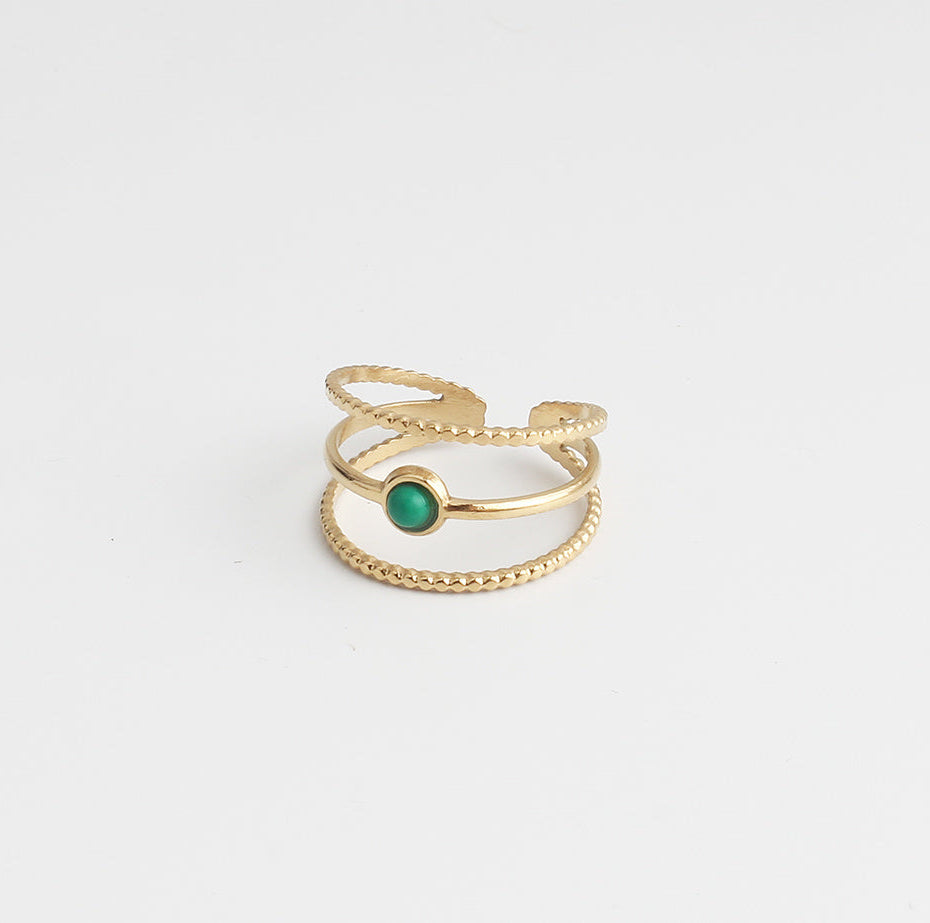Aarya - Anillo - Acero inoxidable - Ajustable