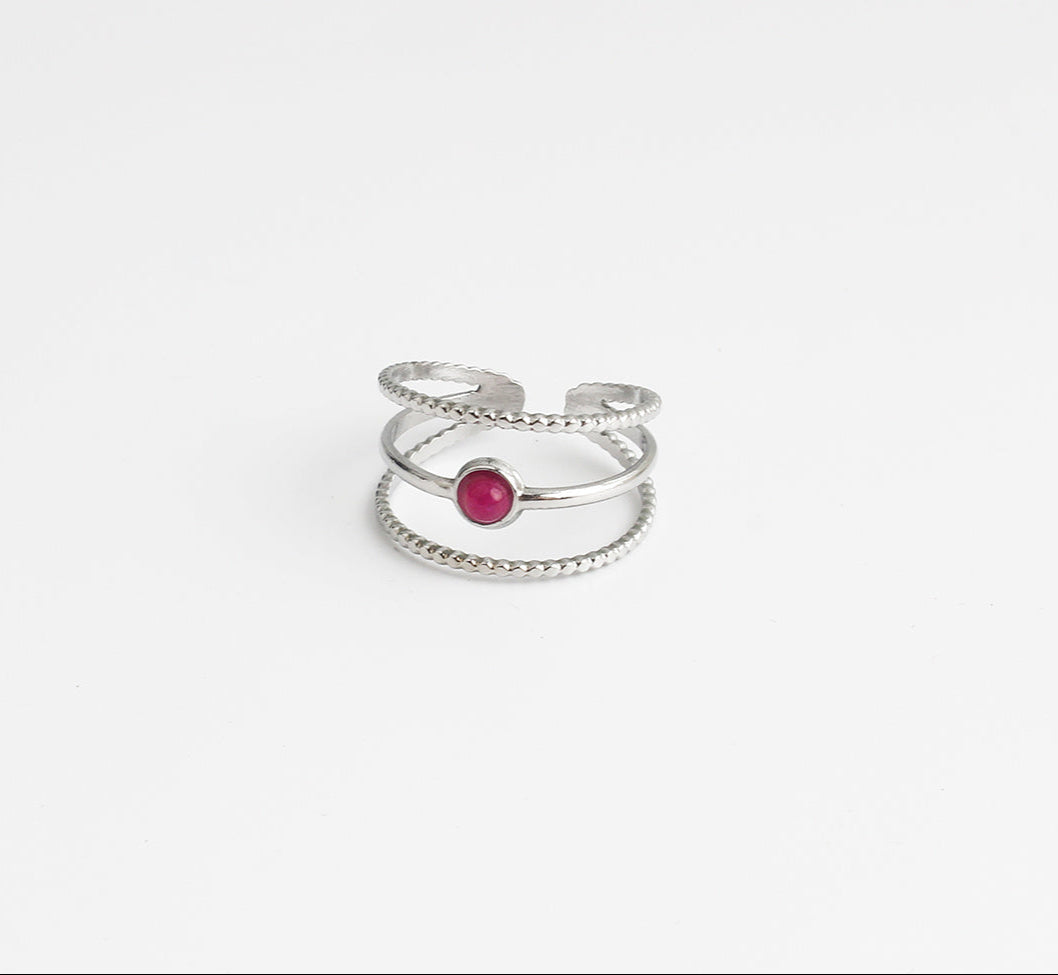 Aarya - Anillo - Acero inoxidable - Ajustable