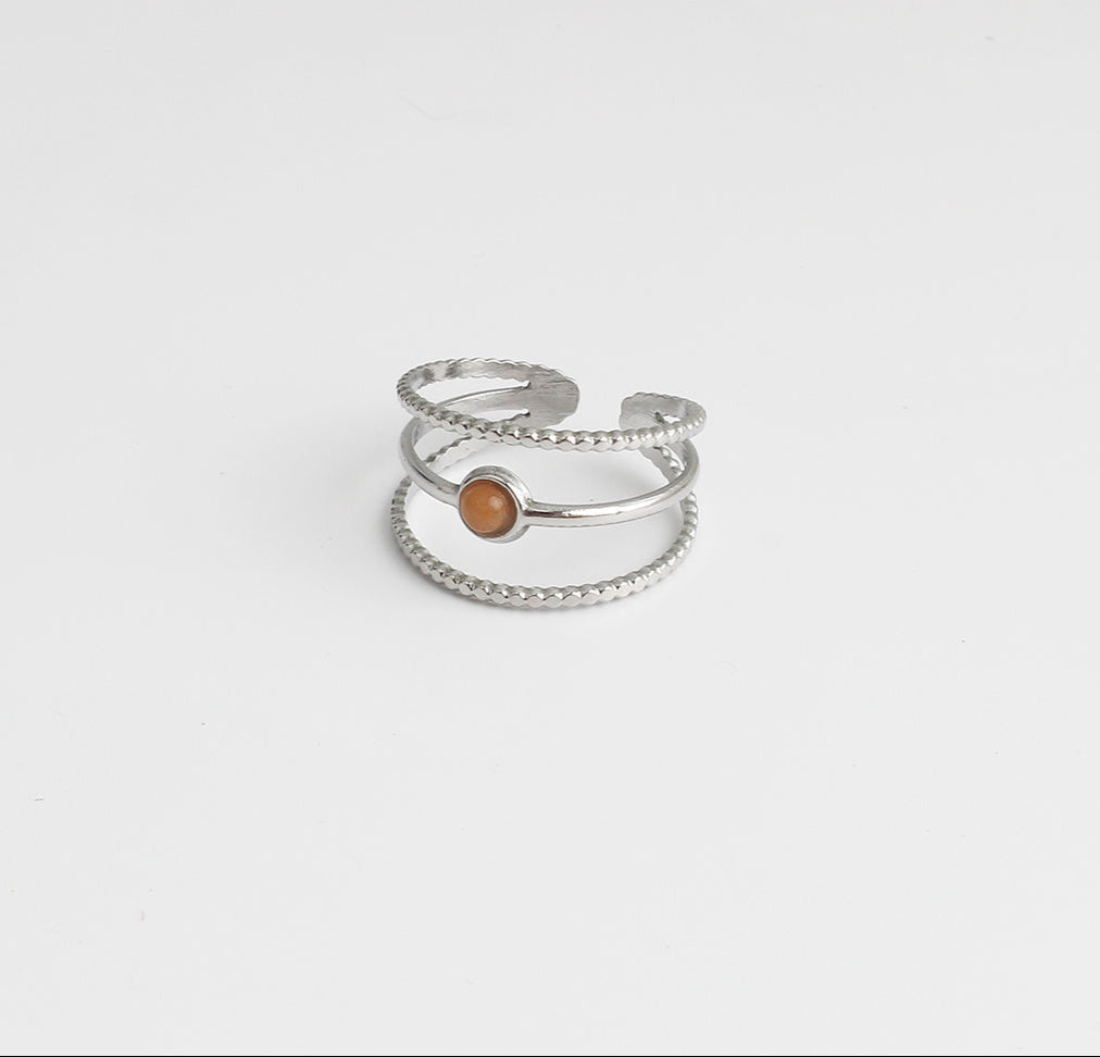 Aarya - Anillo - Acero inoxidable - Ajustable