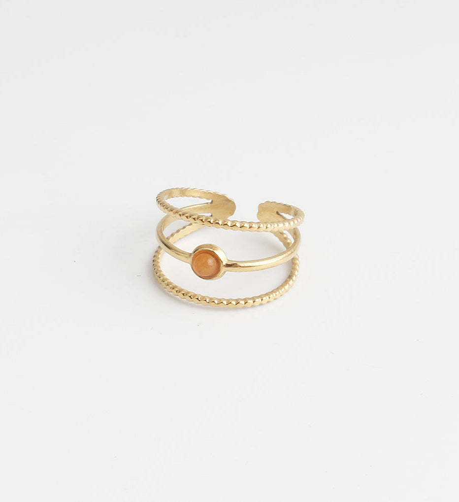 Aarya - Anillo - Acero inoxidable - Ajustable