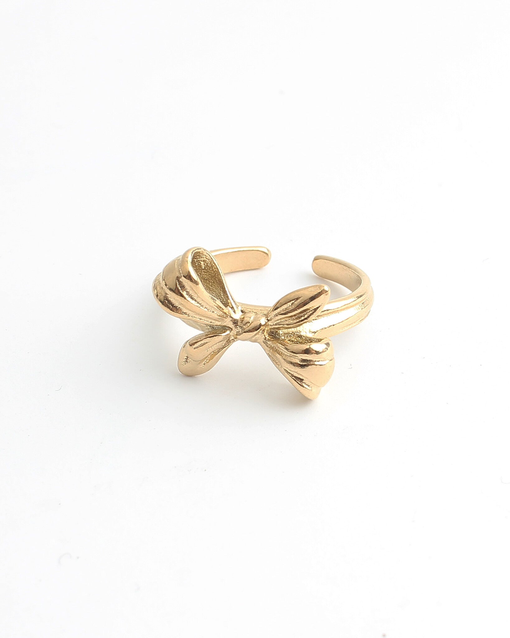 Bow Tie - Ring - Stainless Steel - Adjustable
