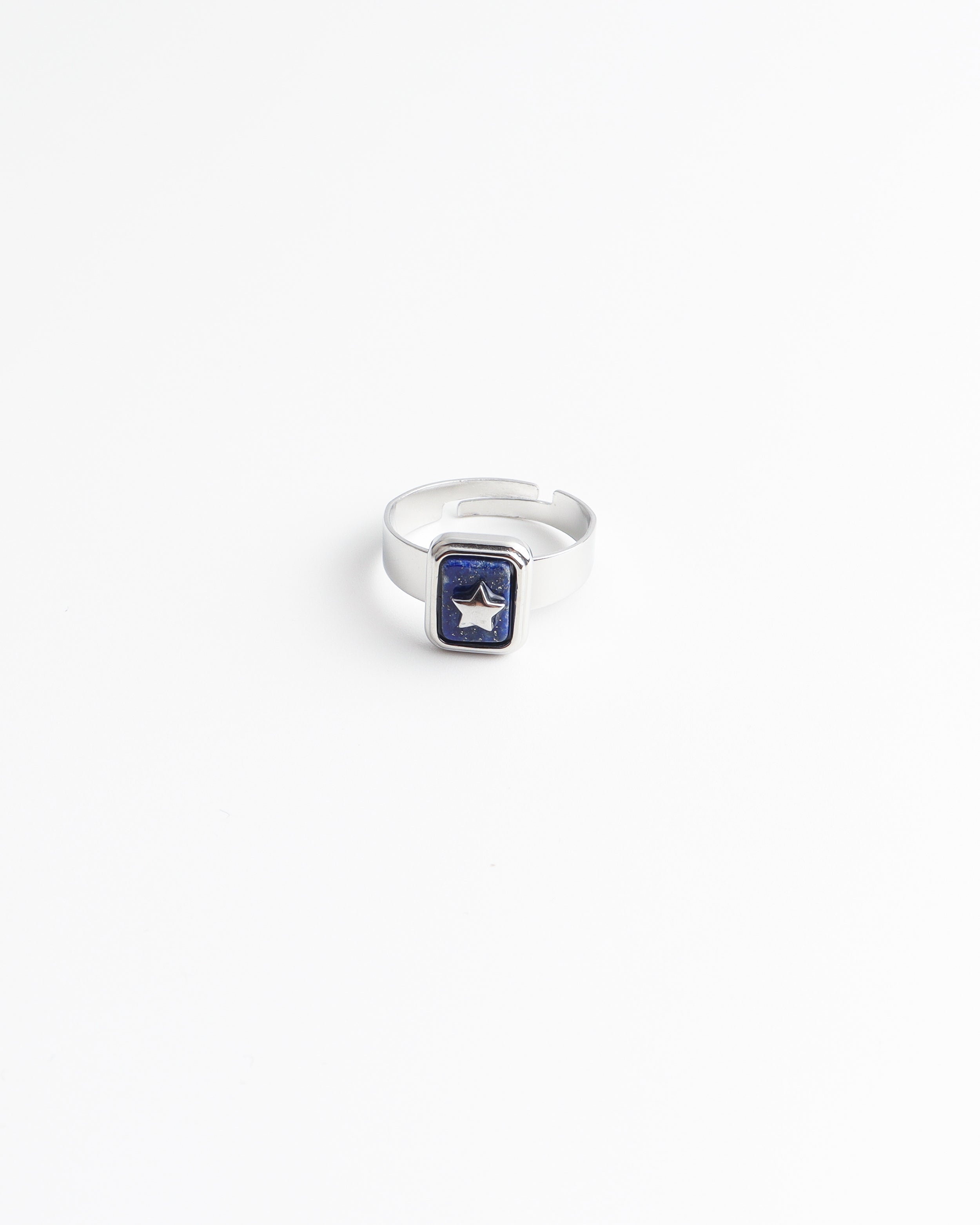 Yasmin - Ring - Natural Stone - Stainless Steel - Adjustable