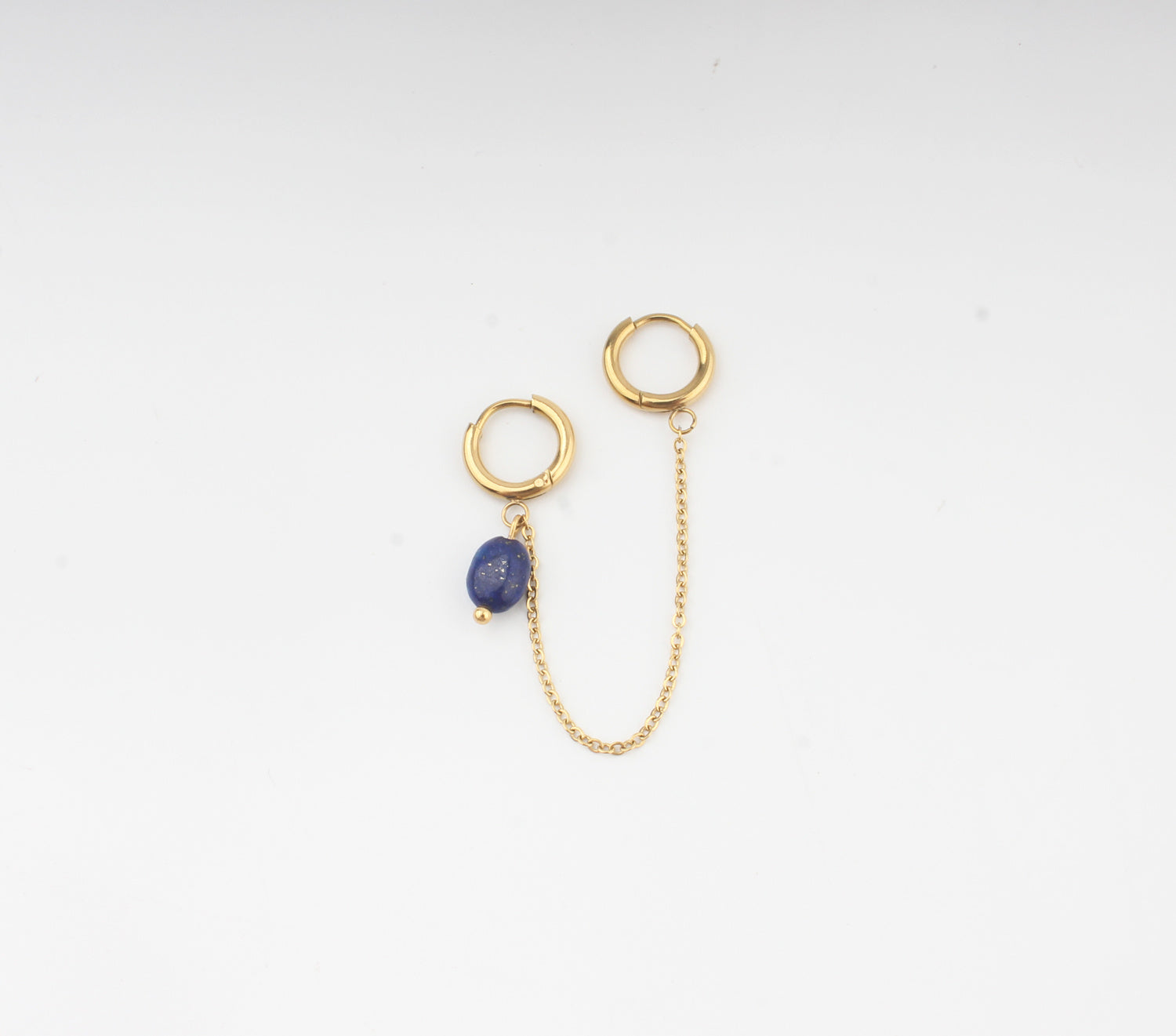 Natural stone - Double earring - Stainless Steel