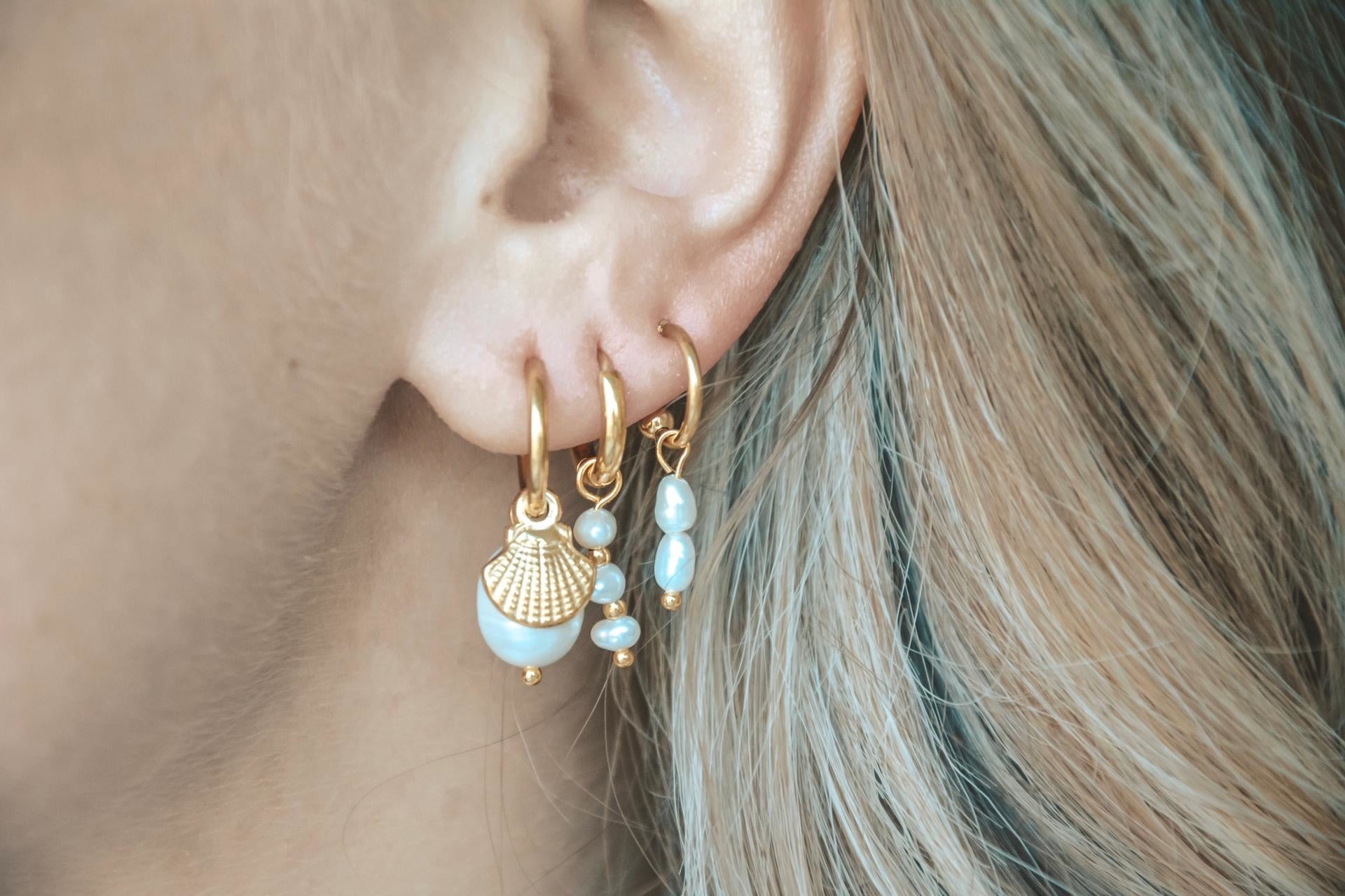 Mon Cheri - Earrings - Natural Stone - Stainless Steel