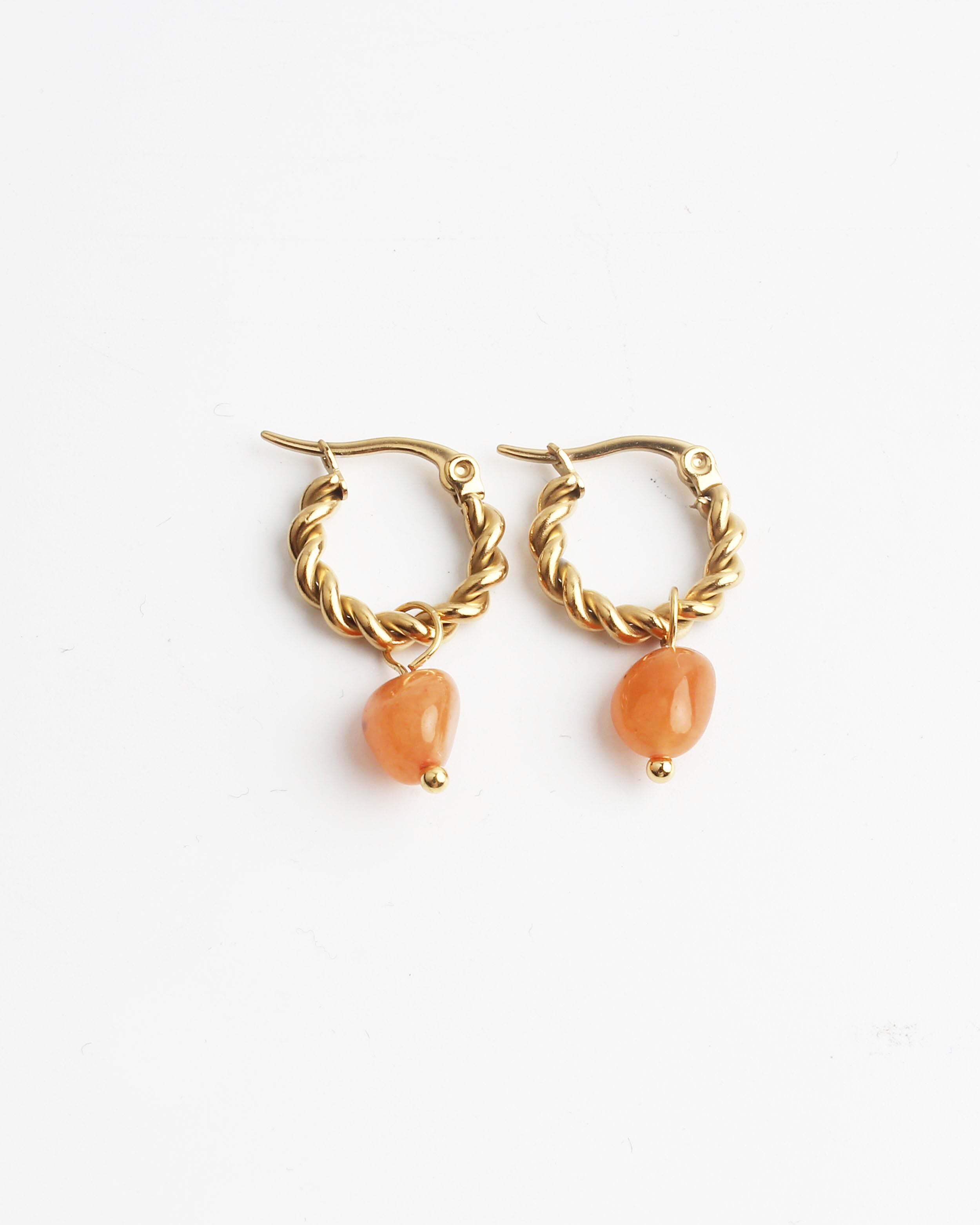 Louane - Earrings - Natural Stone - Stainless Steel
