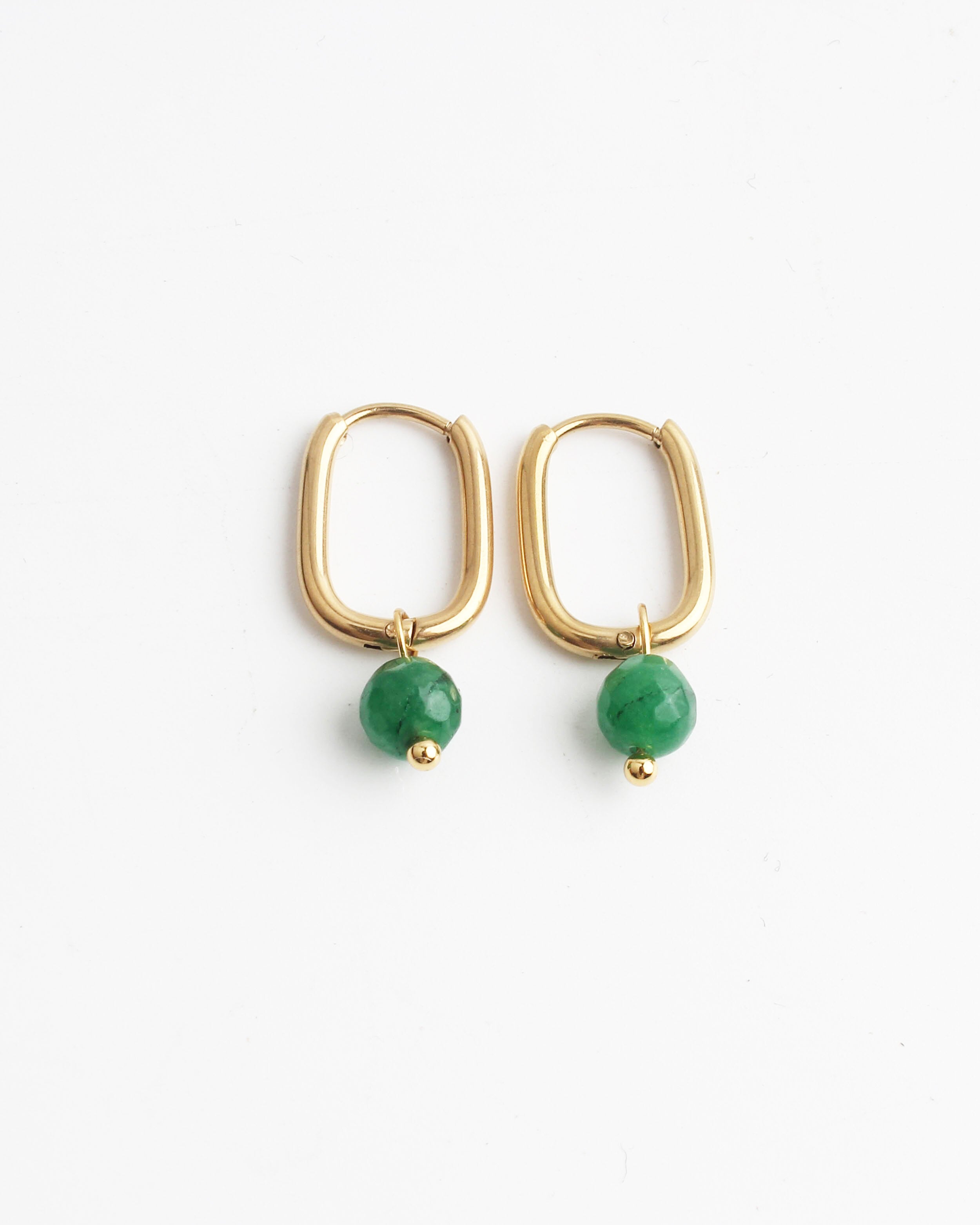 Zuzy - Pendientes - Piedra natural - Acero inoxidable