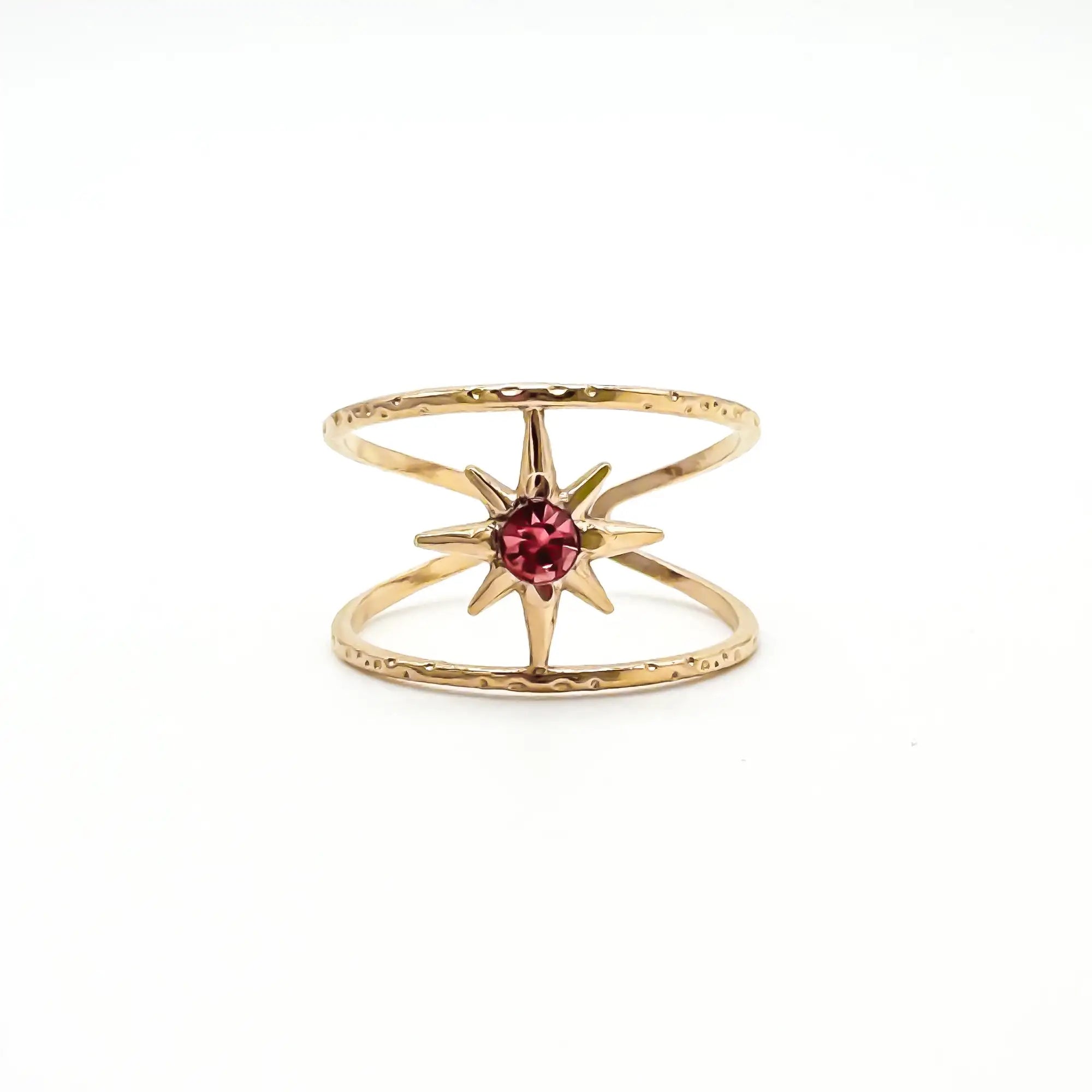 Starred - Ring - Stainless Steel - Adjustable