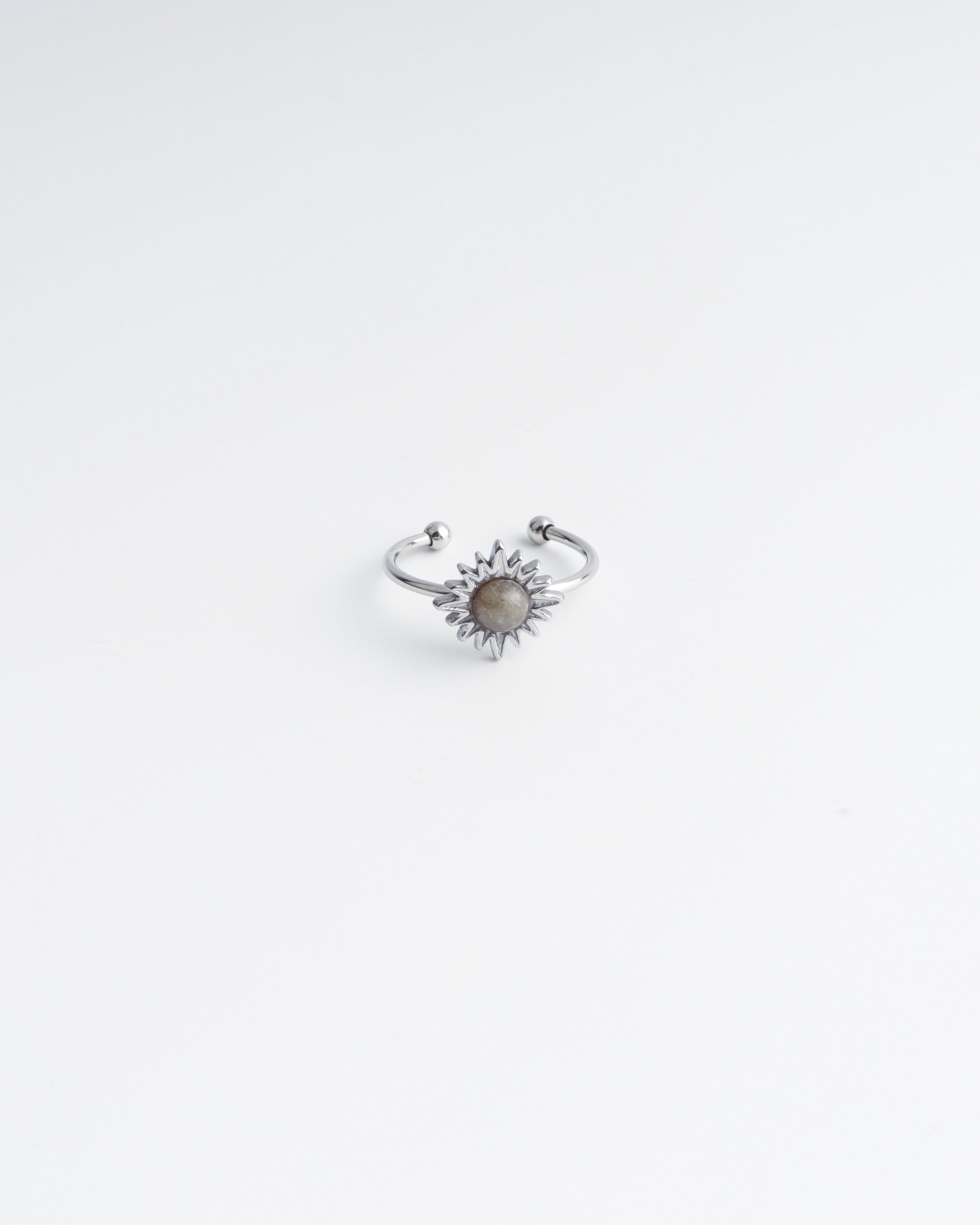 Louelle - Anillo - Piedra natural - Acero inoxidable - Ajustable