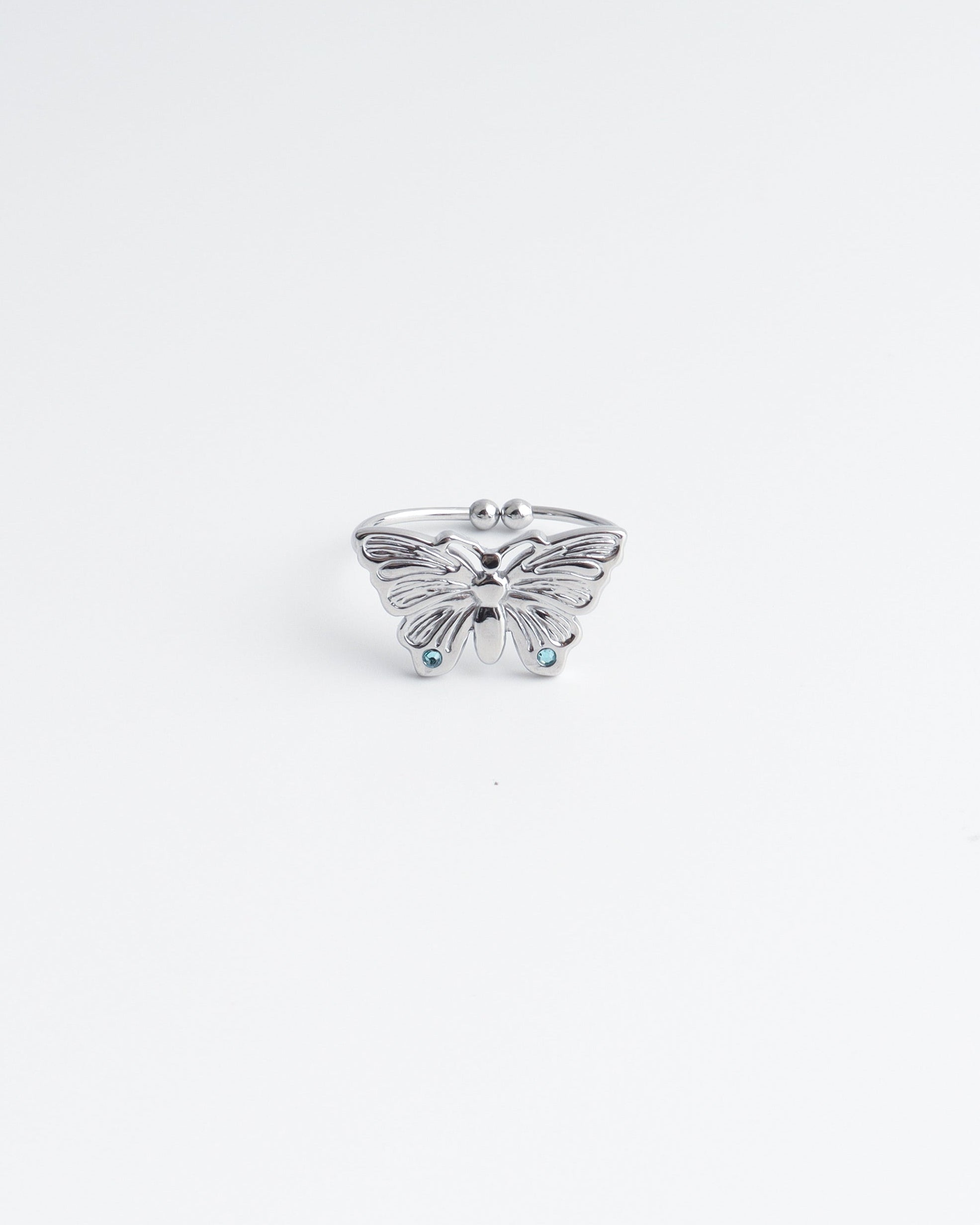 Butterfly - Anillo - Acero inoxidable - Ajustable