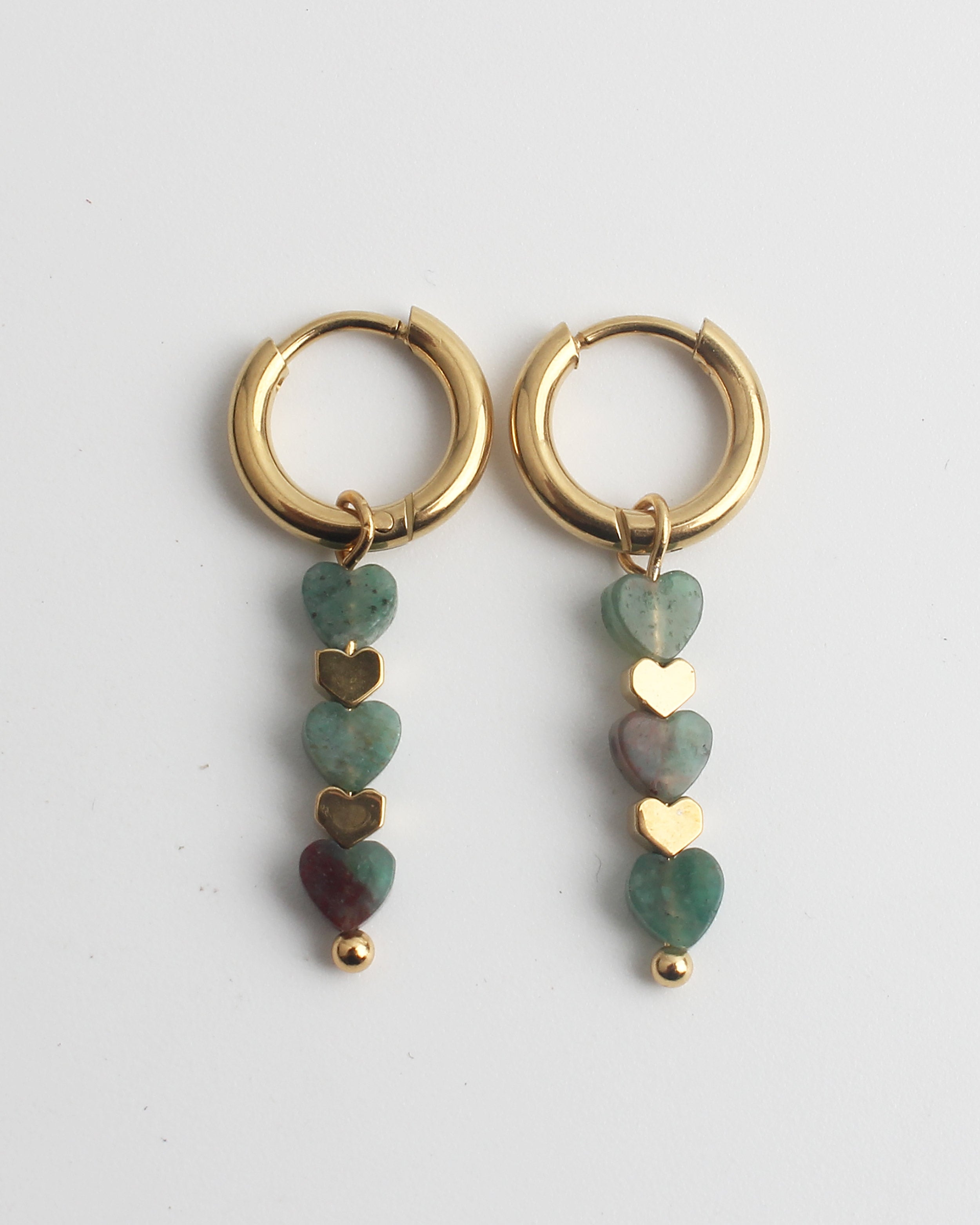 Heart To Heart - Pendientes - Acero inoxidable