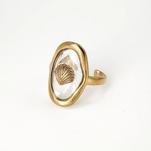 Shell - Ring - Stainless Steel - Adjustable