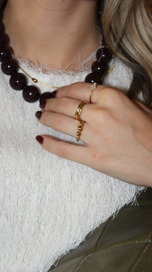 Dottie - Anillo - Acero inoxidable - Ajustable