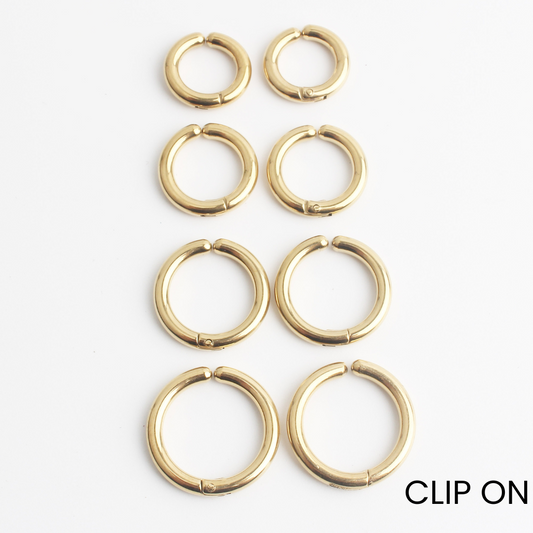 Basic - Earrings - Clip On - Stainless Steel