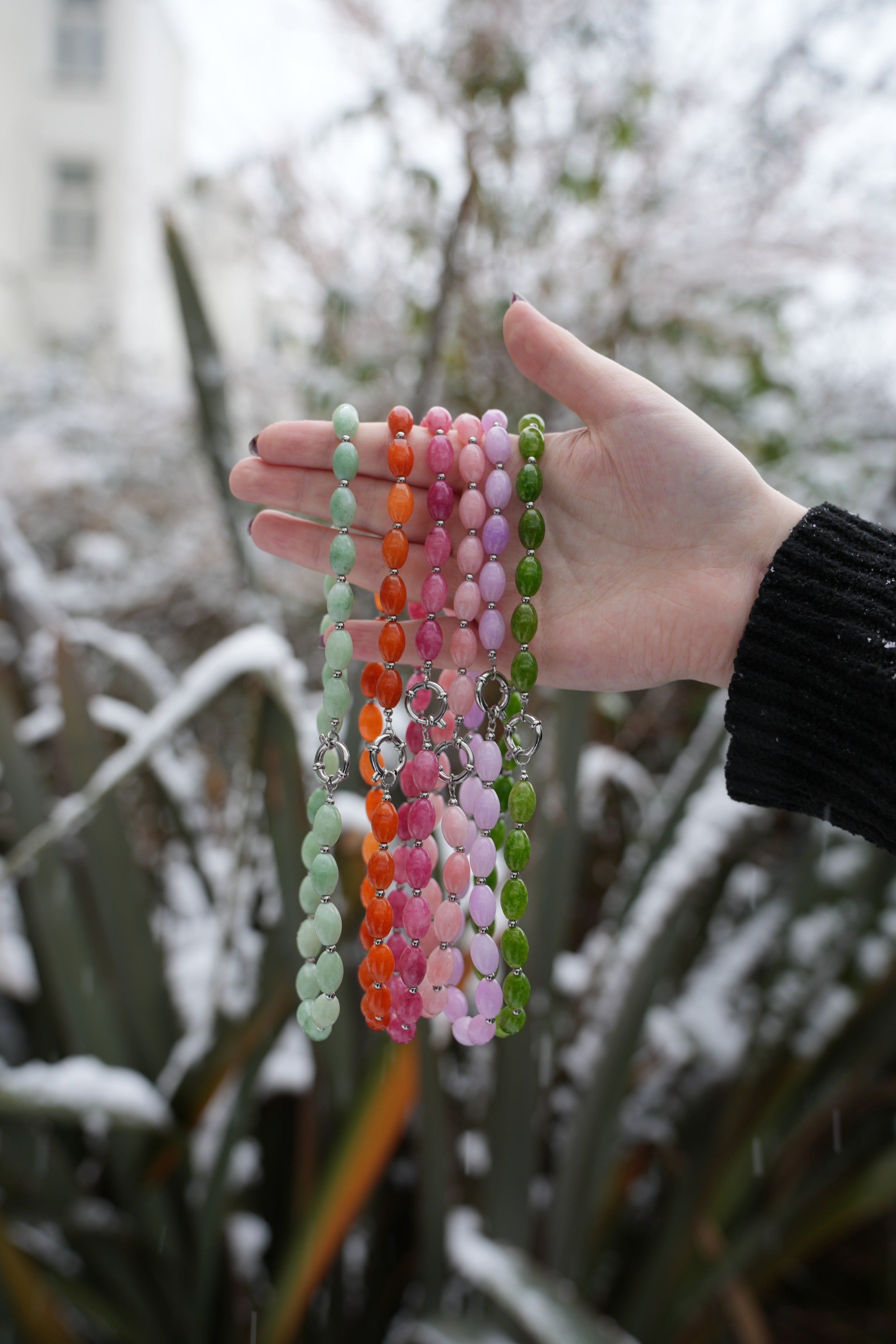 Jossy - Collar - Piedra natural - Acero inoxidable