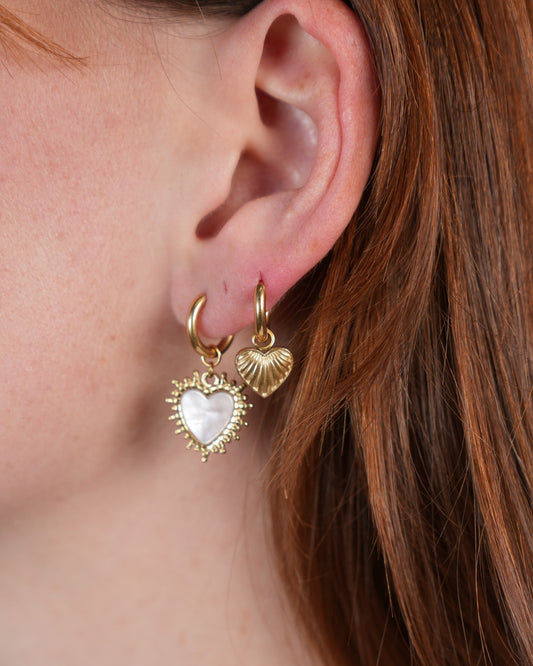 Boho Heart - Pendientes - Acero inoxidable